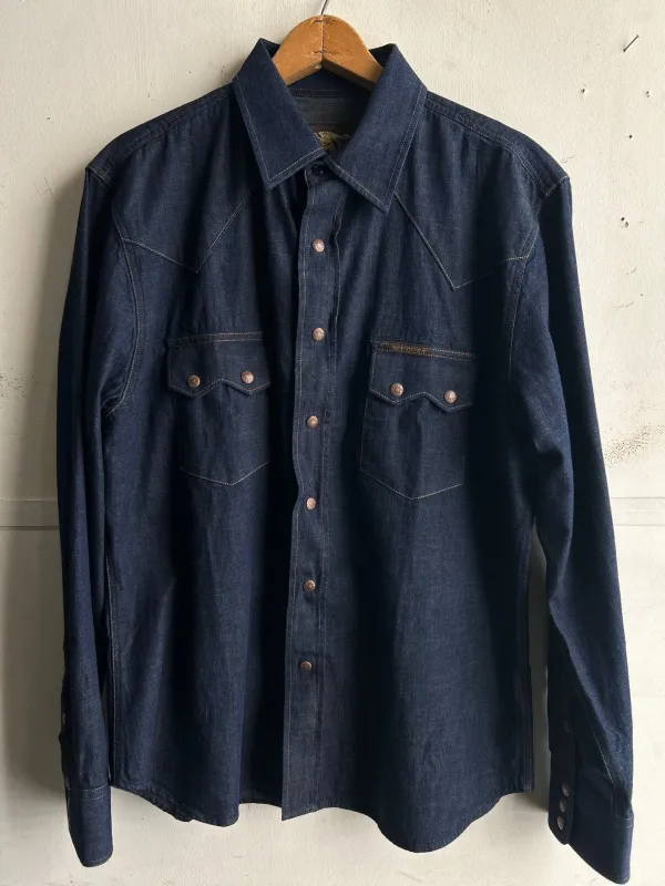 Ryman Shirt | Ohira Indigo Denim | Indigofera sold by Man Ready
