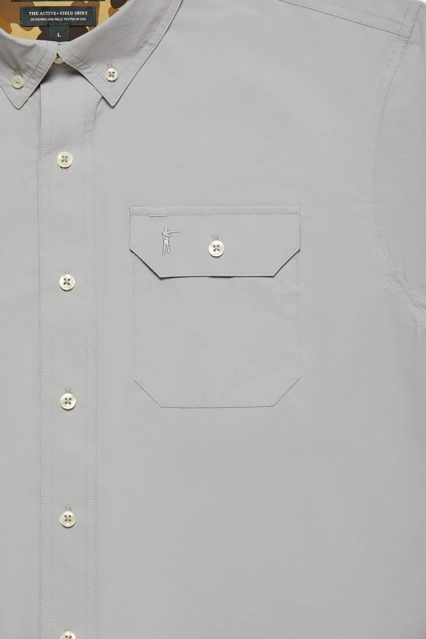 Active+ Field Short Sleeve Shirt | Stone Grey | Ball and Buck sold by Man Ready product image thumbnail 4