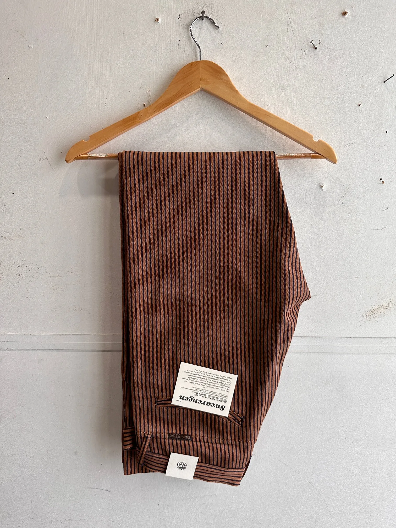 Swearengen Pant | Groot/Indigo Stripe | Indigofera sold by Man Ready product image thumbnail 2