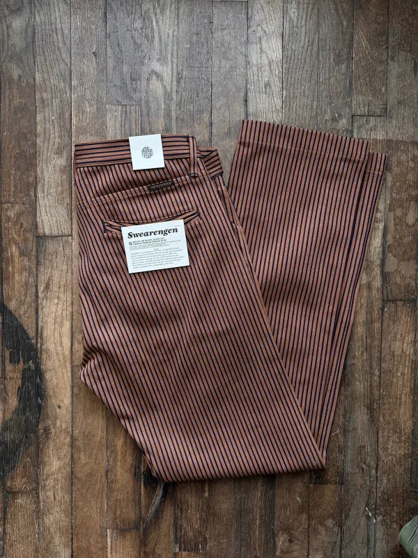 Swearengen Pant | Groot/Indigo Stripe | Indigofera sold by Man Ready