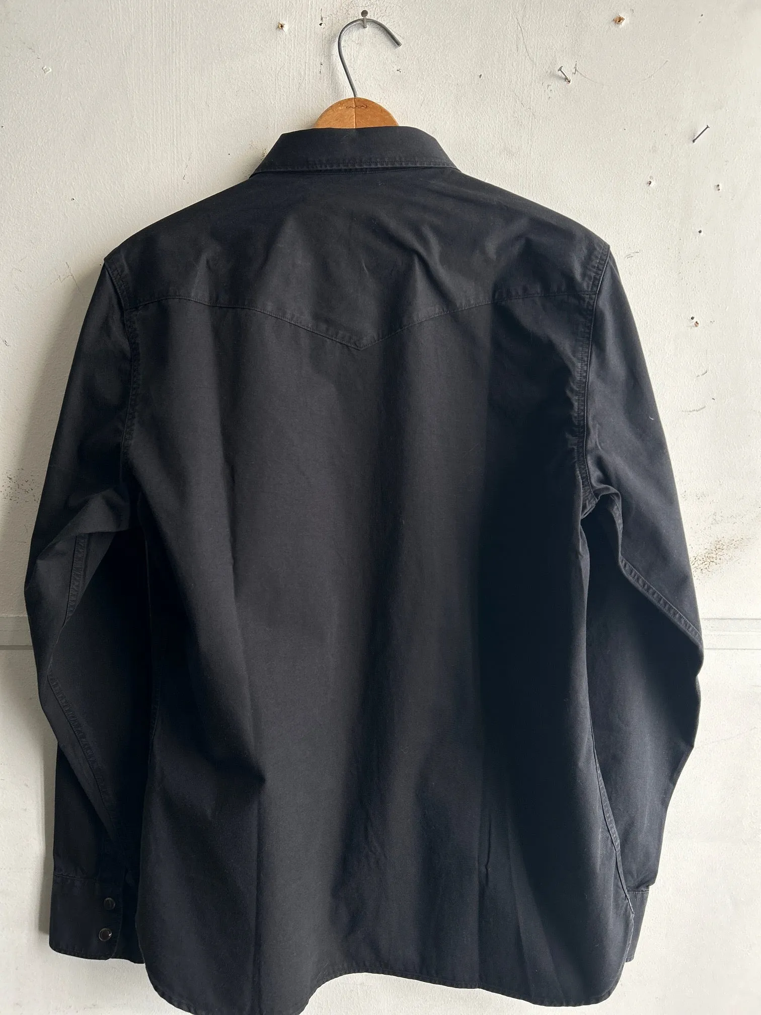 Sideras Shirt | Black Cotton Twill | Indigofera sold by Man Ready product image thumbnail 2