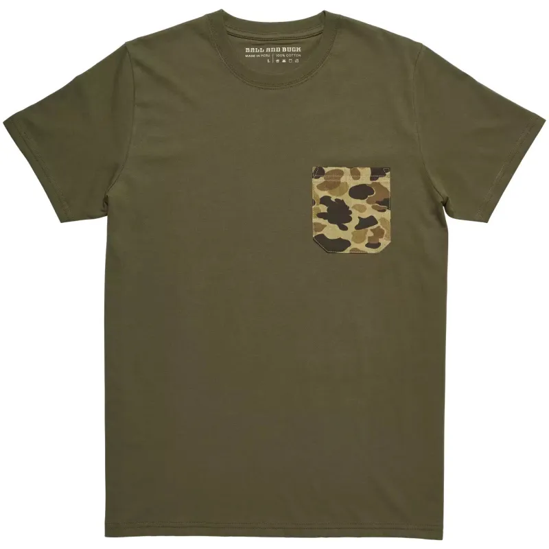 Original Camo Pocket Tee | Olive | Ball and Buck sold by Man Ready