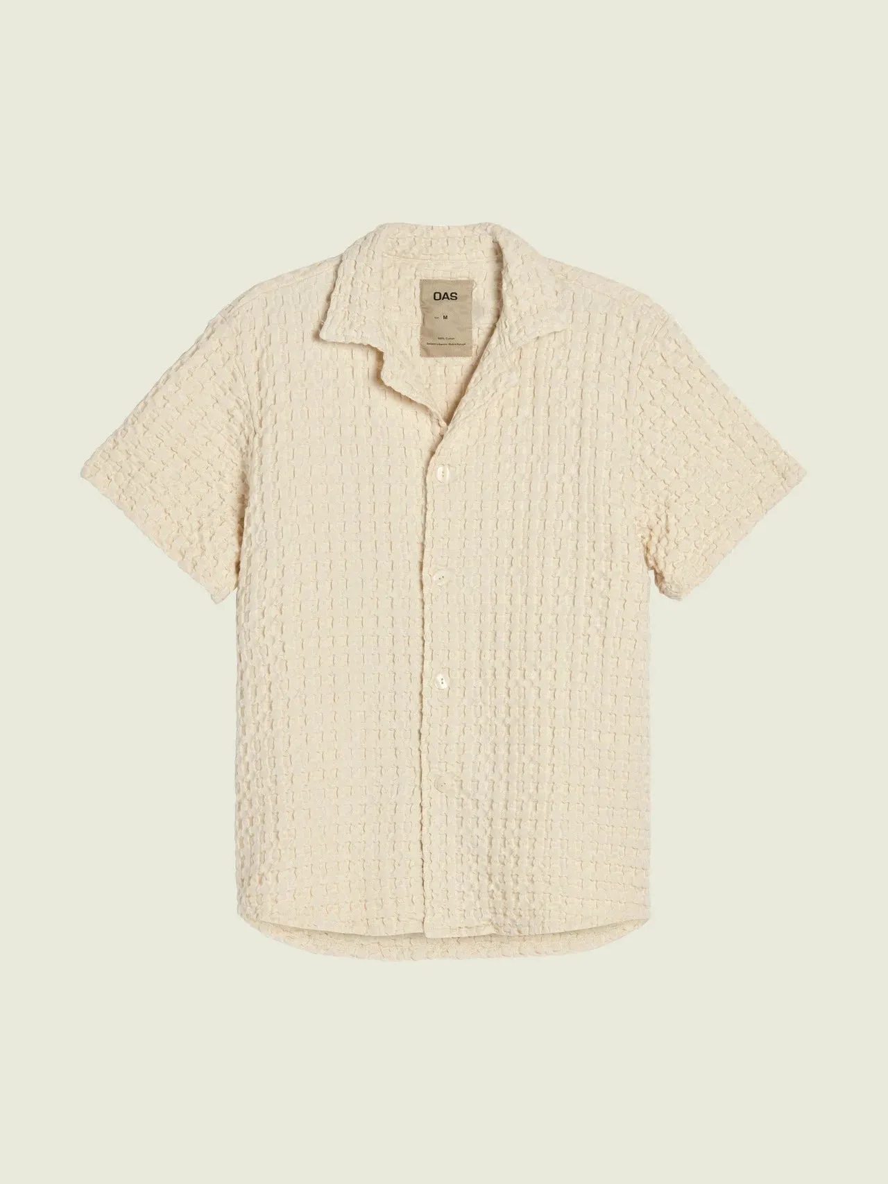 Cuba Waffle Shirt | Ecru | OAS Company sold by Man Ready
