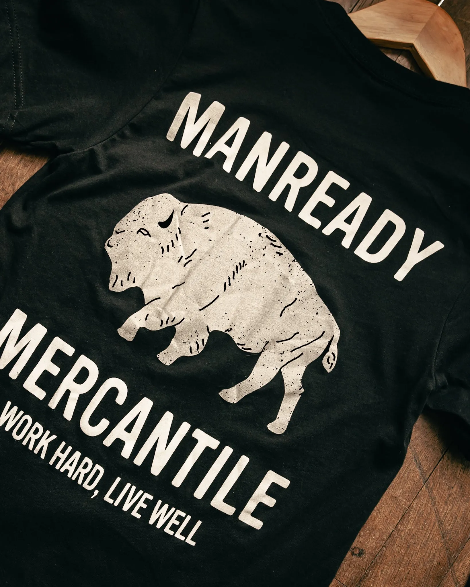 Graphic Tee | Big Bison | Black | Manready Mercantile sold by Man Ready product image thumbnail 2