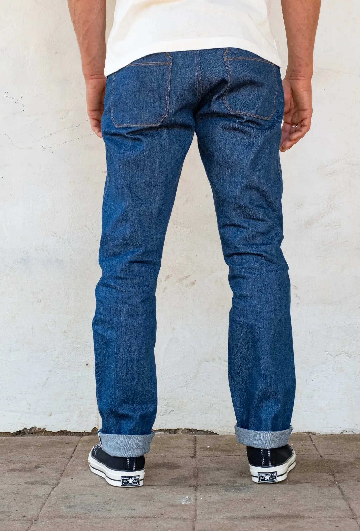 Rios Slim Straight | 12 oz. Vintage Blue | Freenote Cloth sold by Man Ready product image thumbnail 3