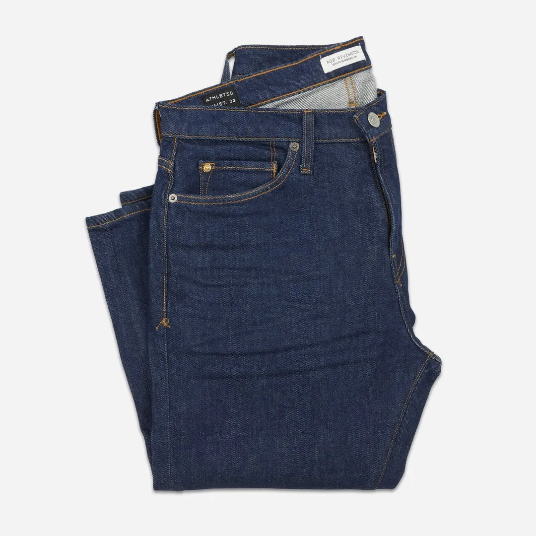 Athletic Taper Denim Jeans | Dark Clean | Ace Rivington sold by Man Ready product image thumbnail 3