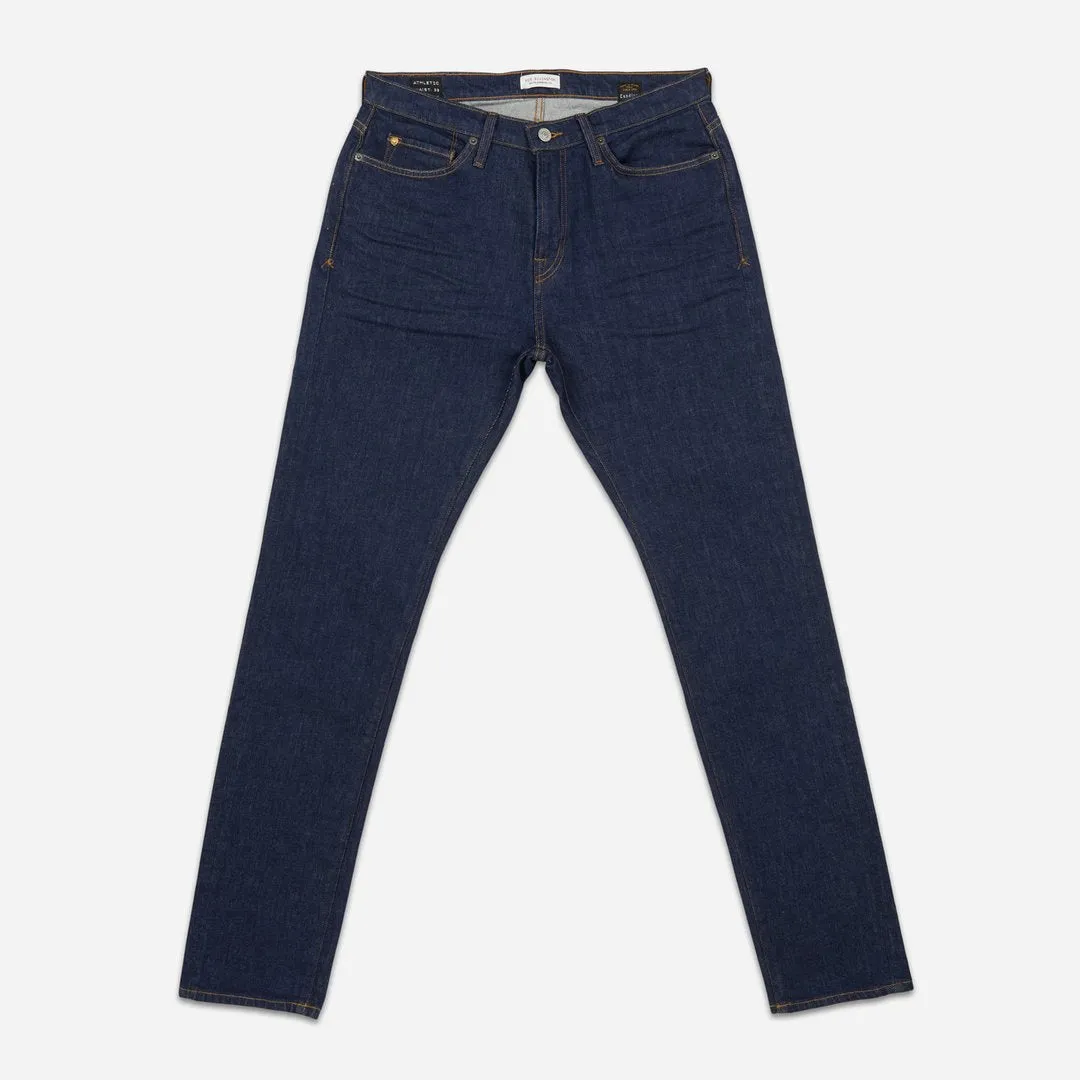 Athletic Taper Denim Jeans | Dark Clean | Ace Rivington sold by Man Ready
