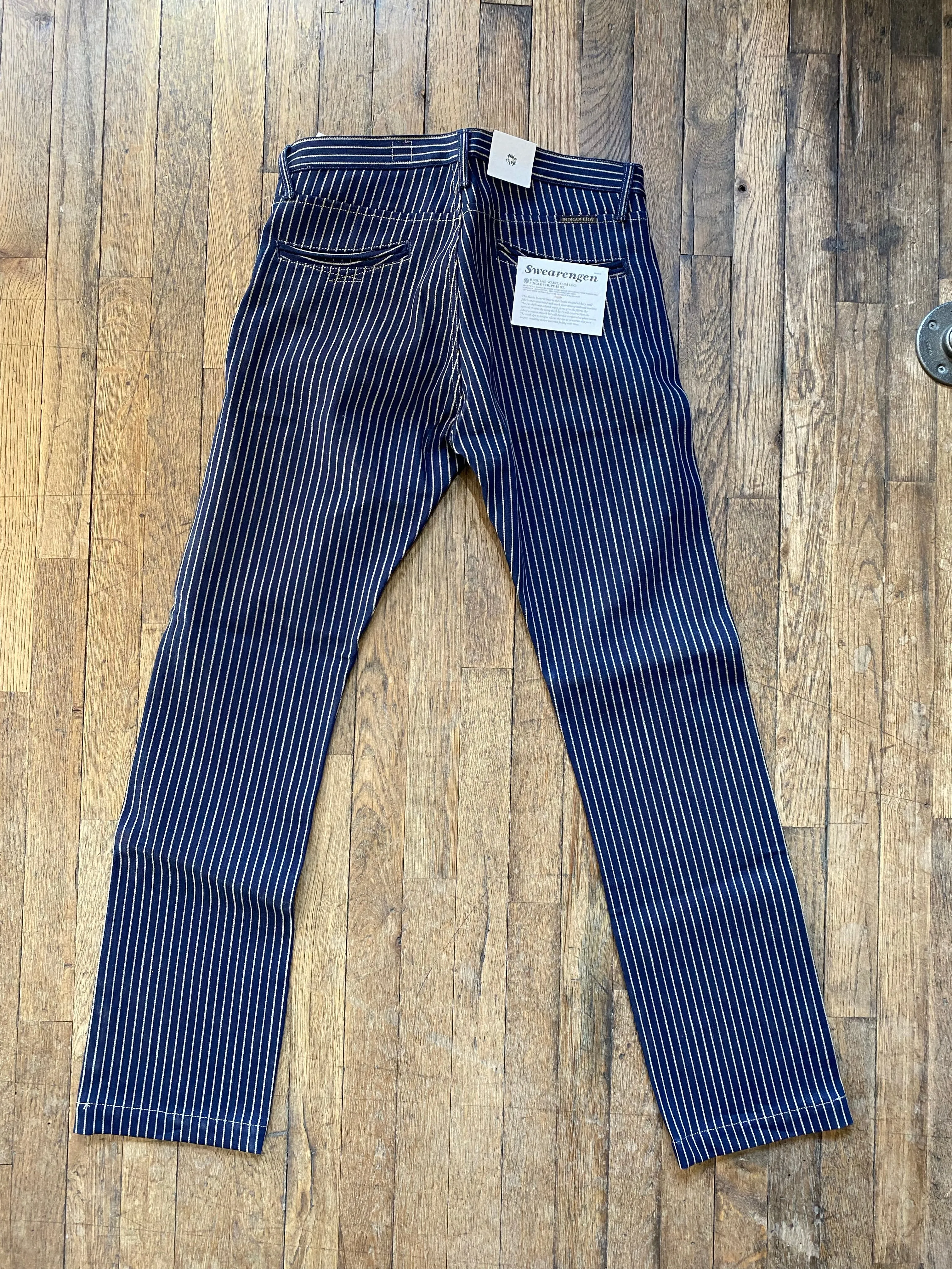 Swearengen Pant | Single Stripe Indigo | Indigofera sold by Man Ready product image thumbnail 5