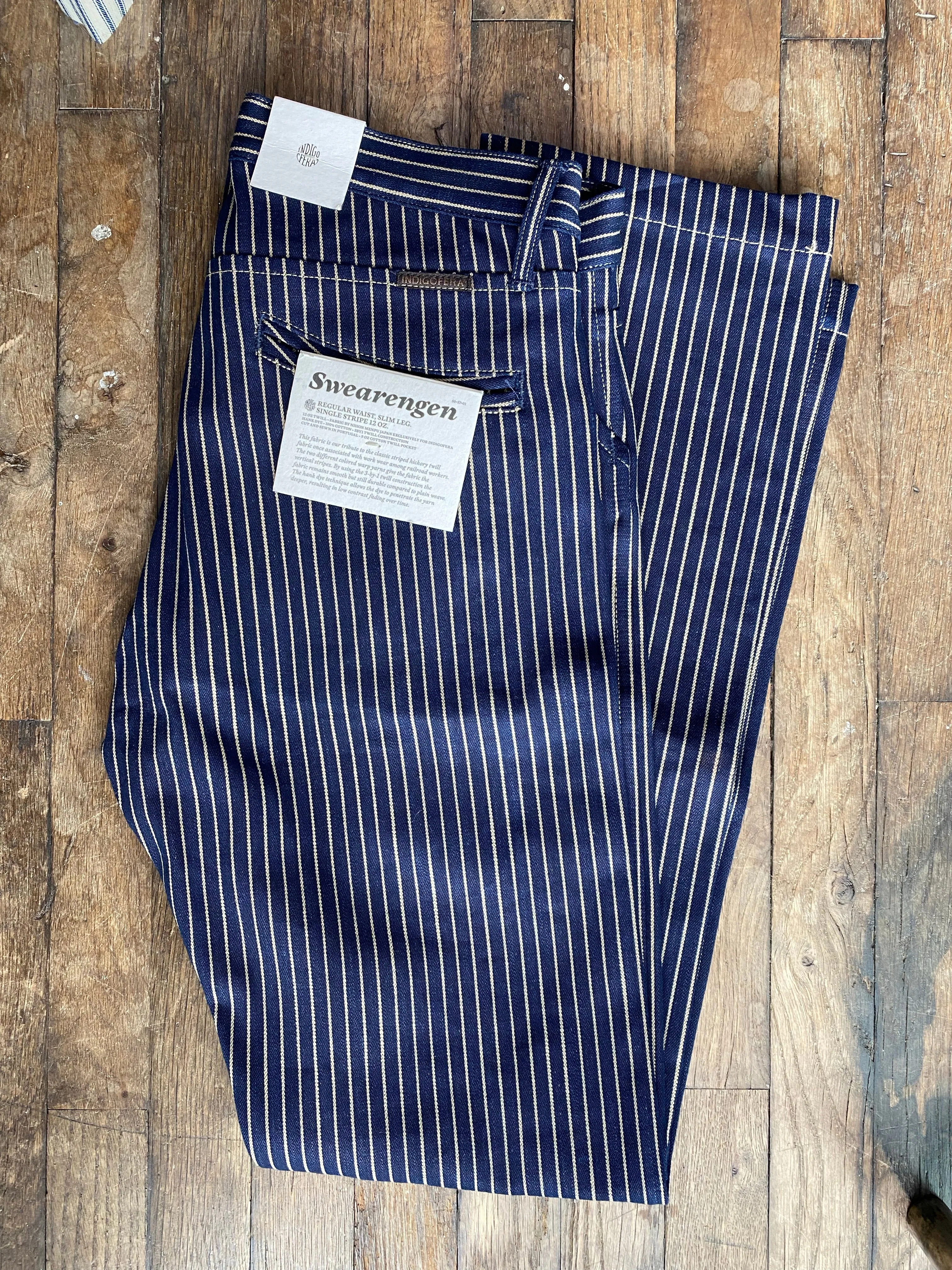 Swearengen Pant | Single Stripe Indigo | Indigofera sold by Man Ready product image thumbnail 3