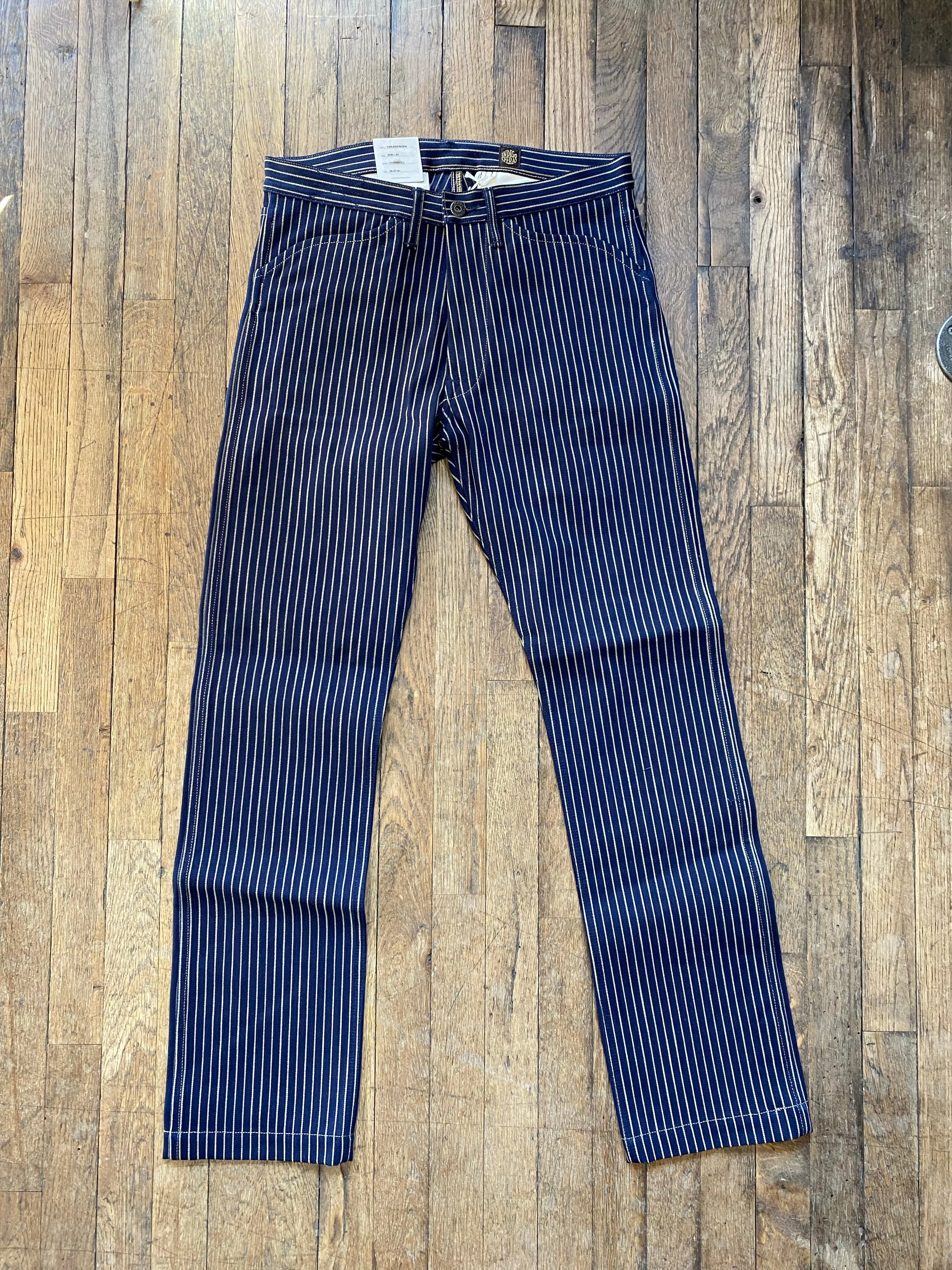 Swearengen Pant | Single Stripe Indigo | Indigofera sold by Man Ready product image thumbnail 4