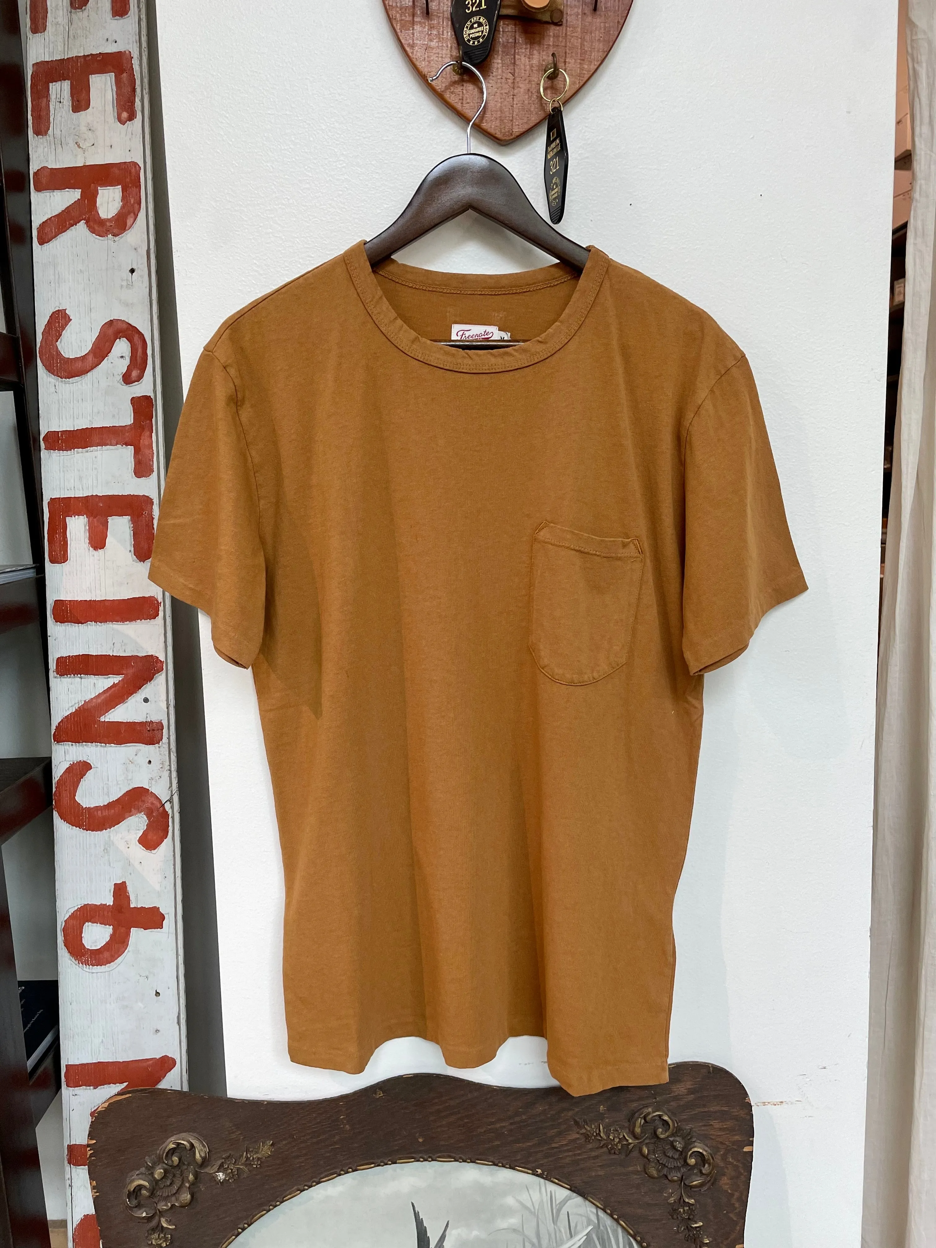 9 oz Pocket Tee | Tobacco | Freenote Cloth sold by Man Ready