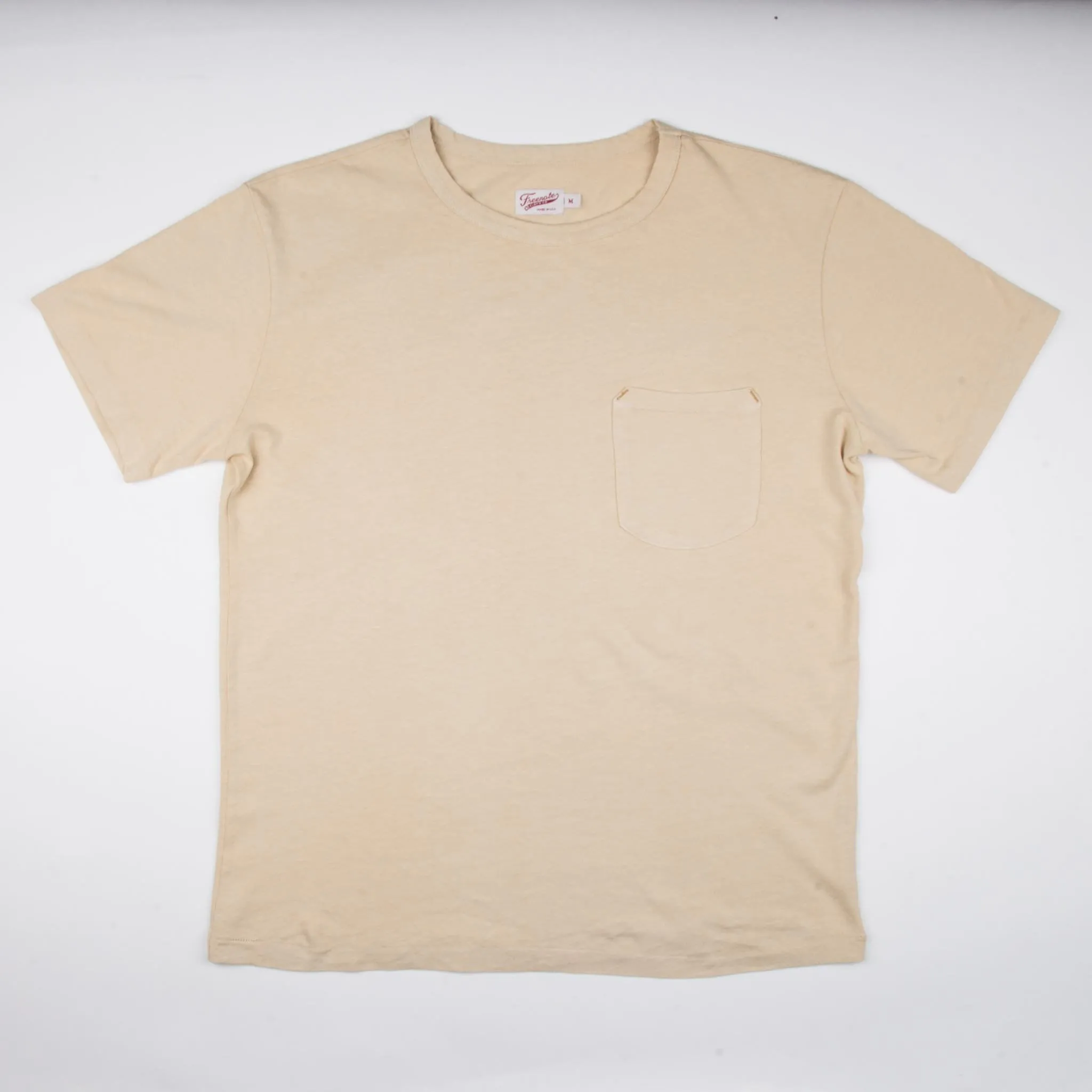 9 oz Pocket Tee | Cream | Freenote Cloth sold by Man Ready
