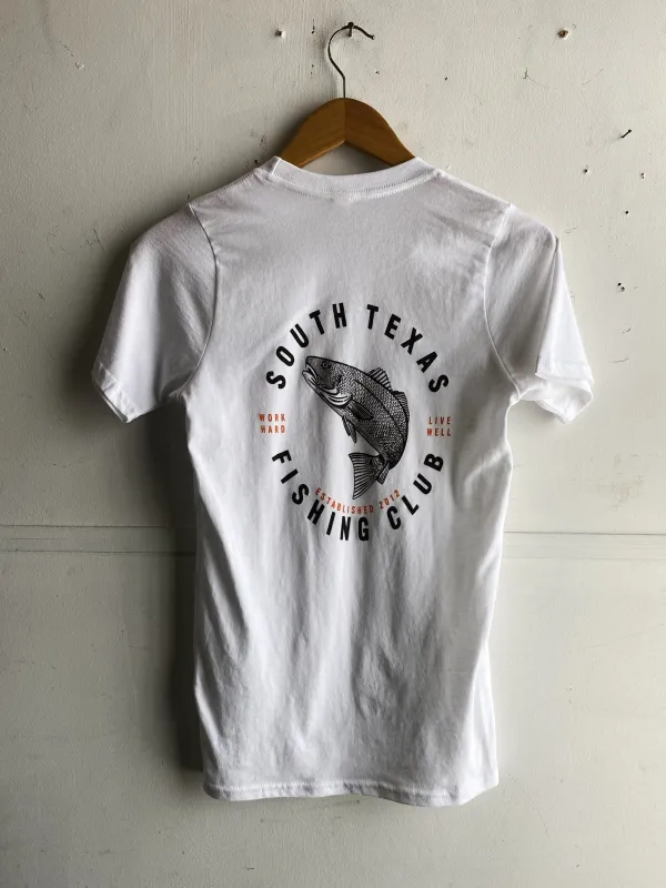 Graphic Pocket Tee | South Texas Fishing Club | White | Manready Mercantile sold by Man Ready