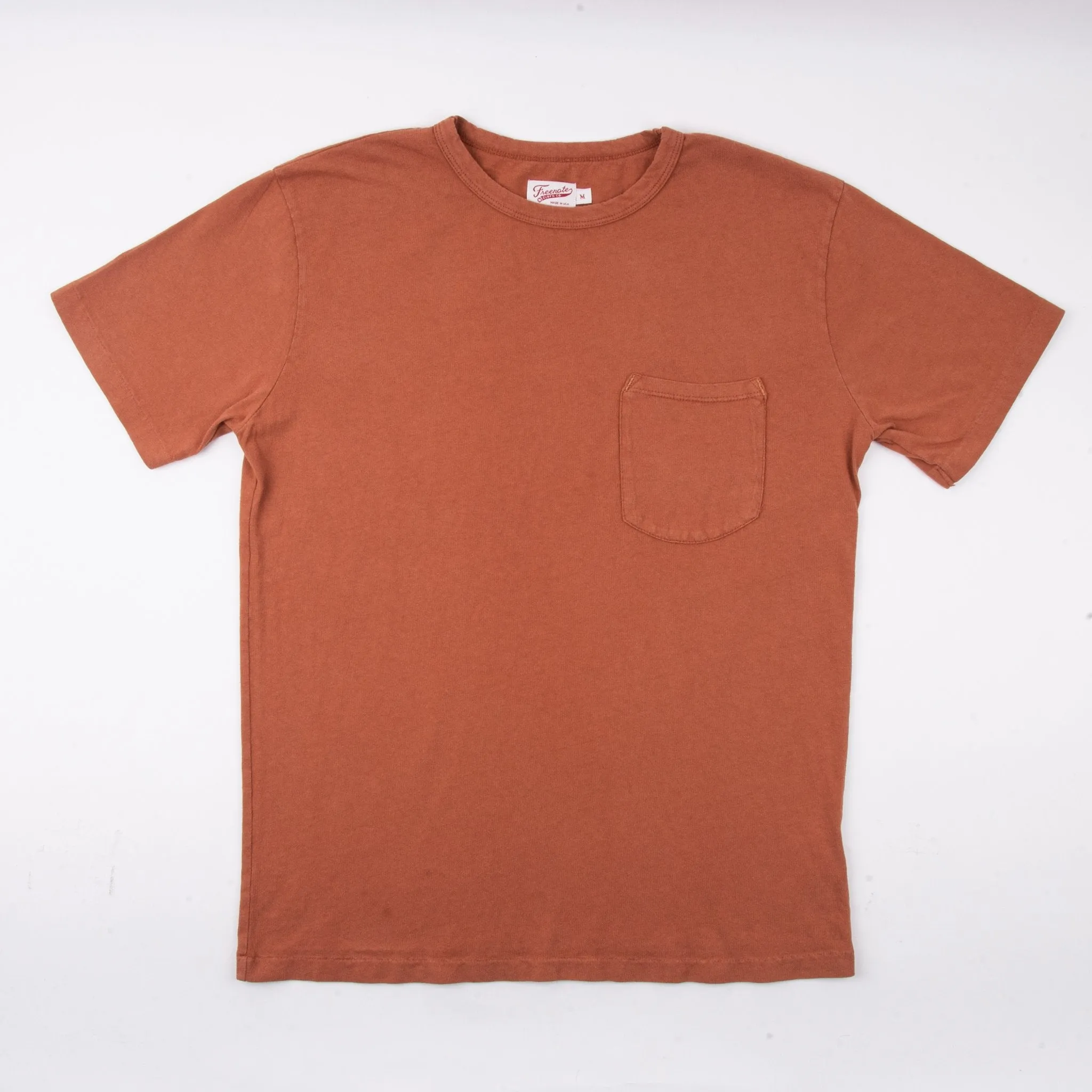 9 oz. Pocket Tee | Rust | Freenote Cloth sold by Man Ready