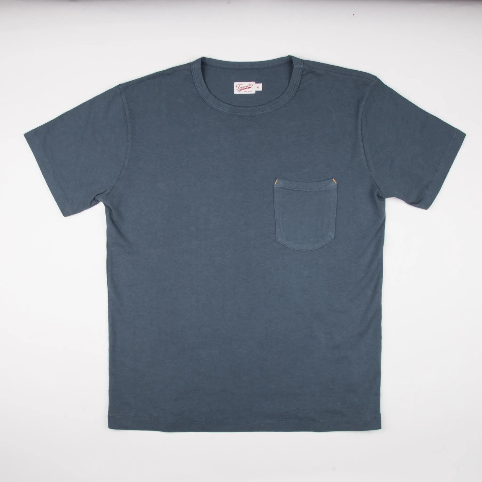 9 oz. Pocket Tee | Faded Blue | Freenote Cloth sold by Man Ready