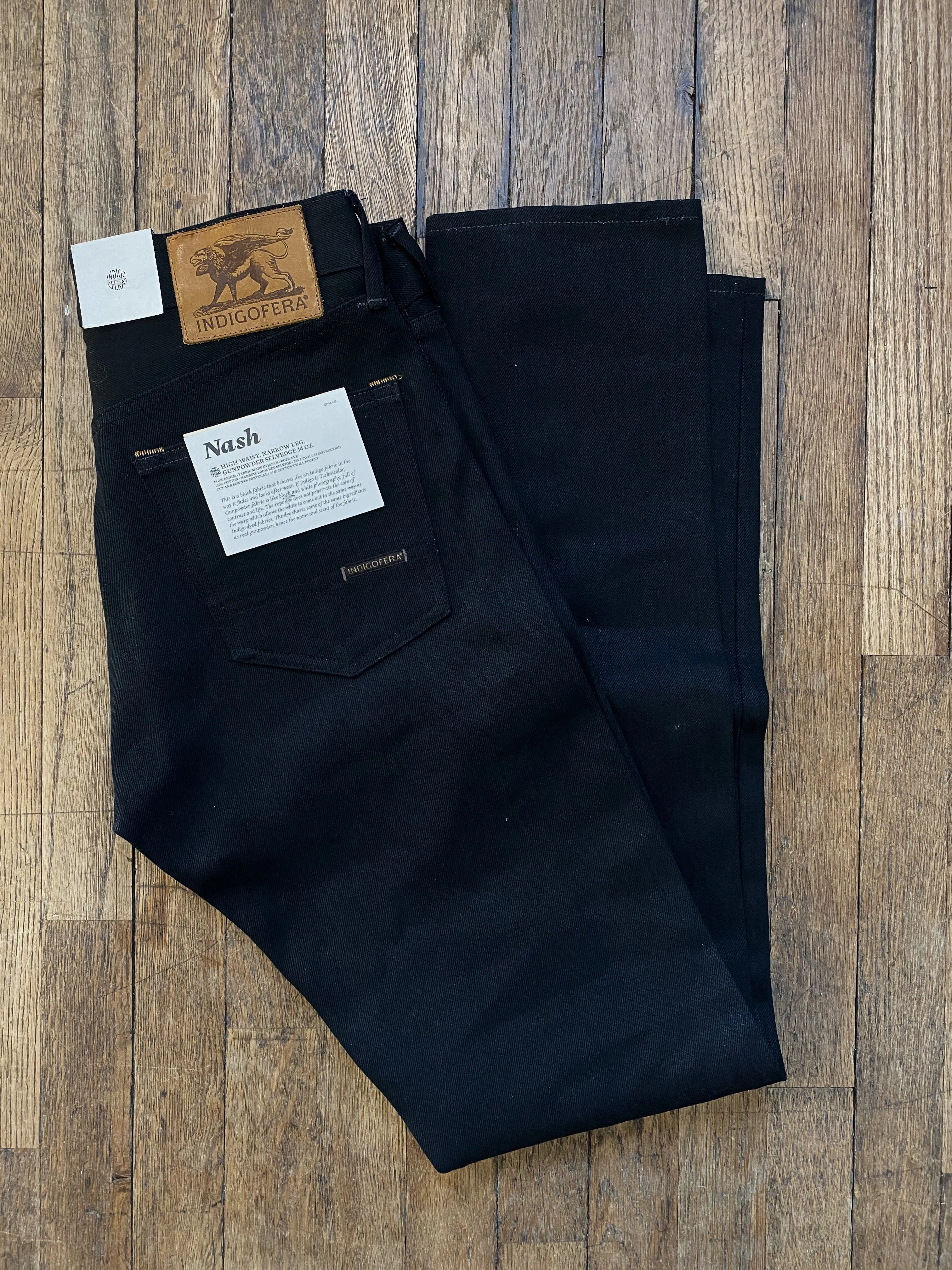 Nash Jeans | Gunpowder 14 oz Black | Indigofera sold by Man Ready
