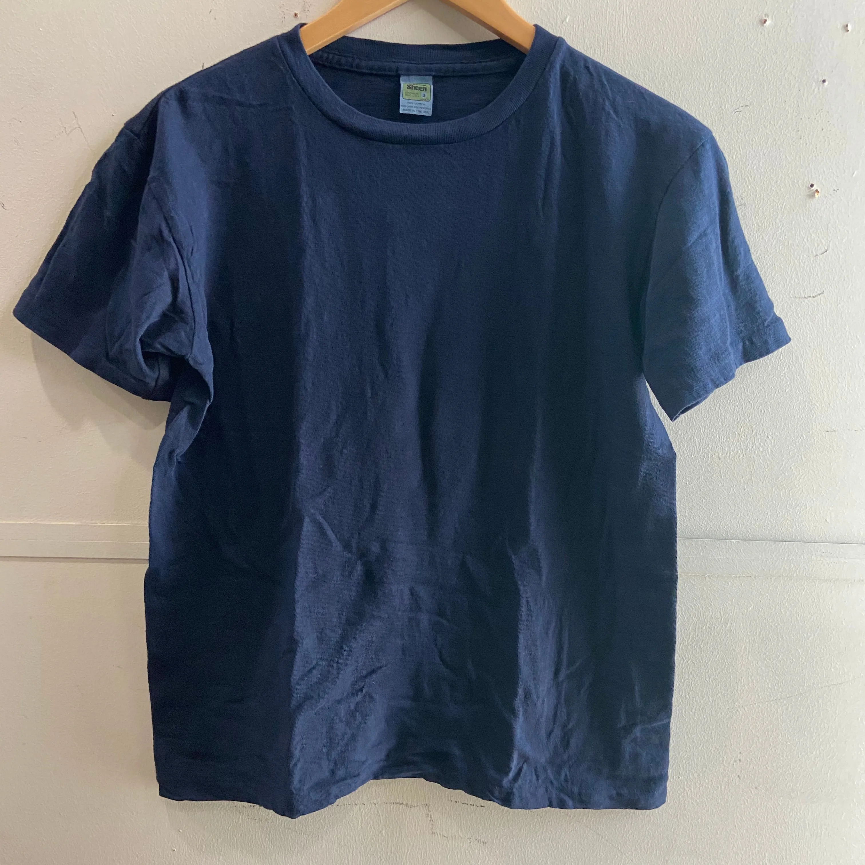 Rolled Tee | Navy | Velva Sheen sold by Man Ready