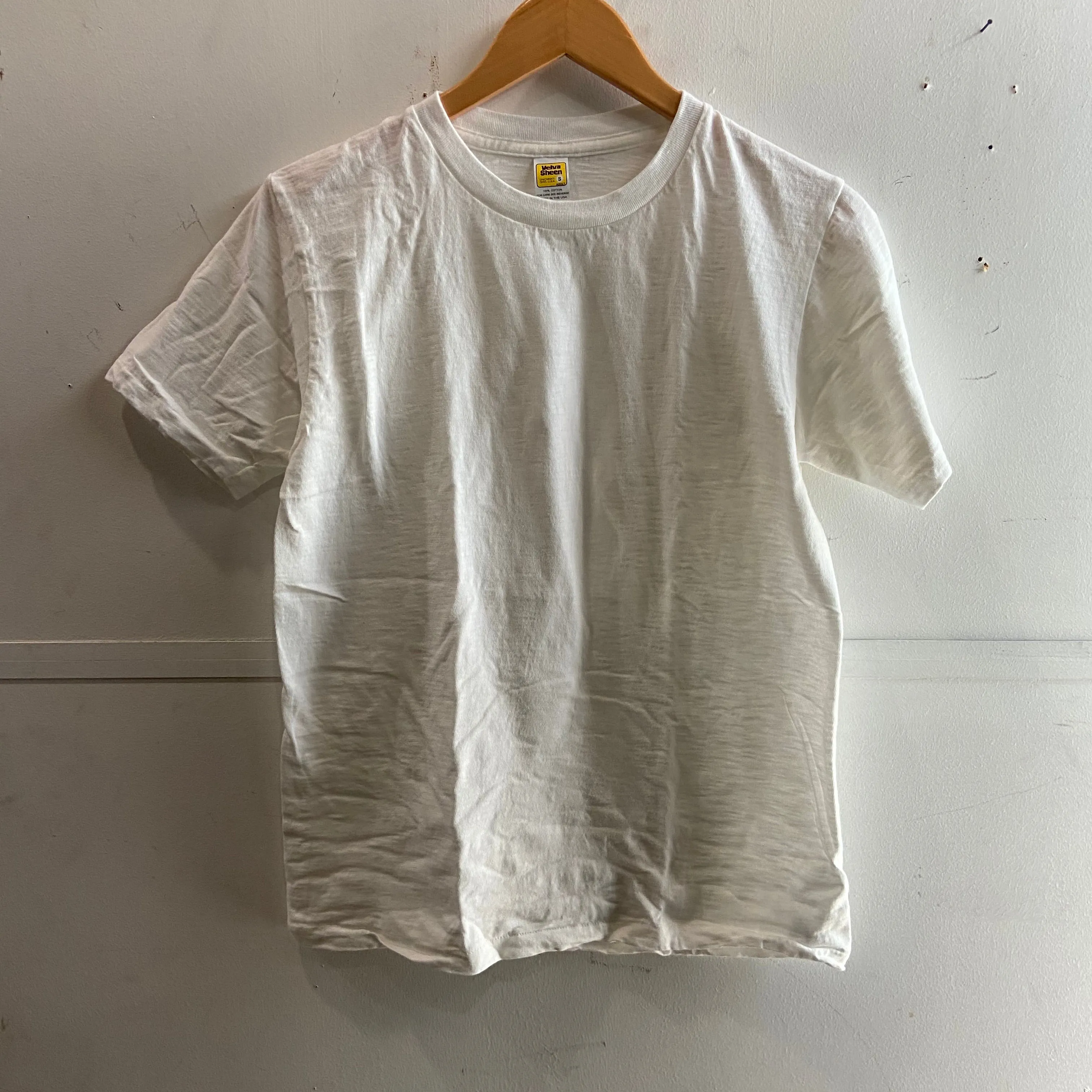 Rolled Tee | White | Velva Sheen sold by Man Ready