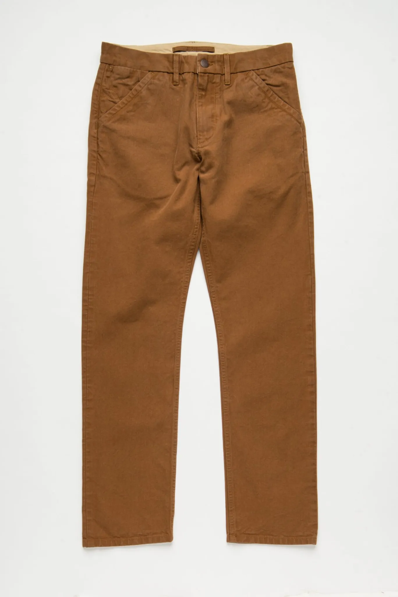 Workers Chino Slim Straight | Rust | Freenote Cloth sold by Man Ready