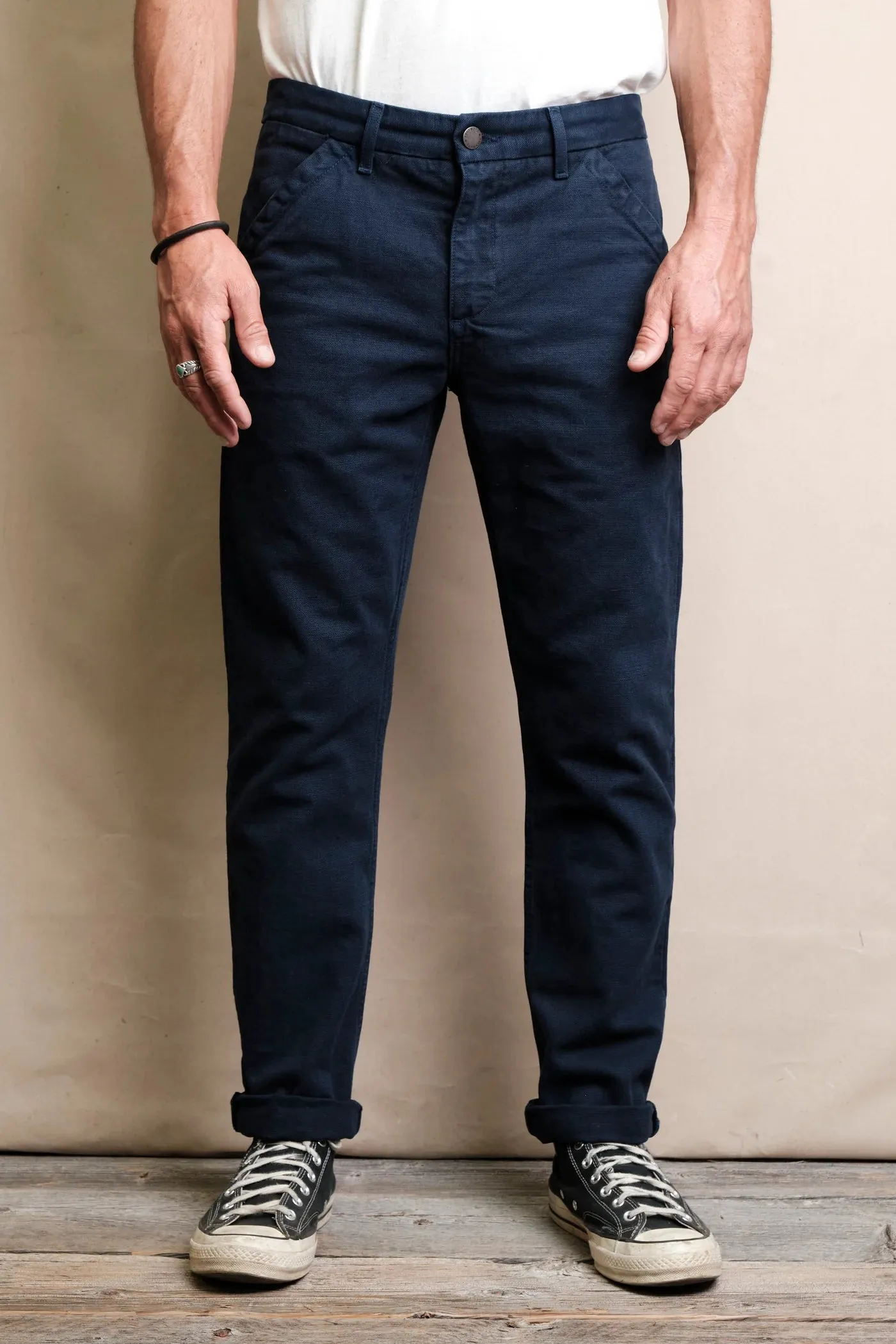 Workers Chino Slim Straight | 14 oz. Navy | Freenote Cloth sold by Man Ready