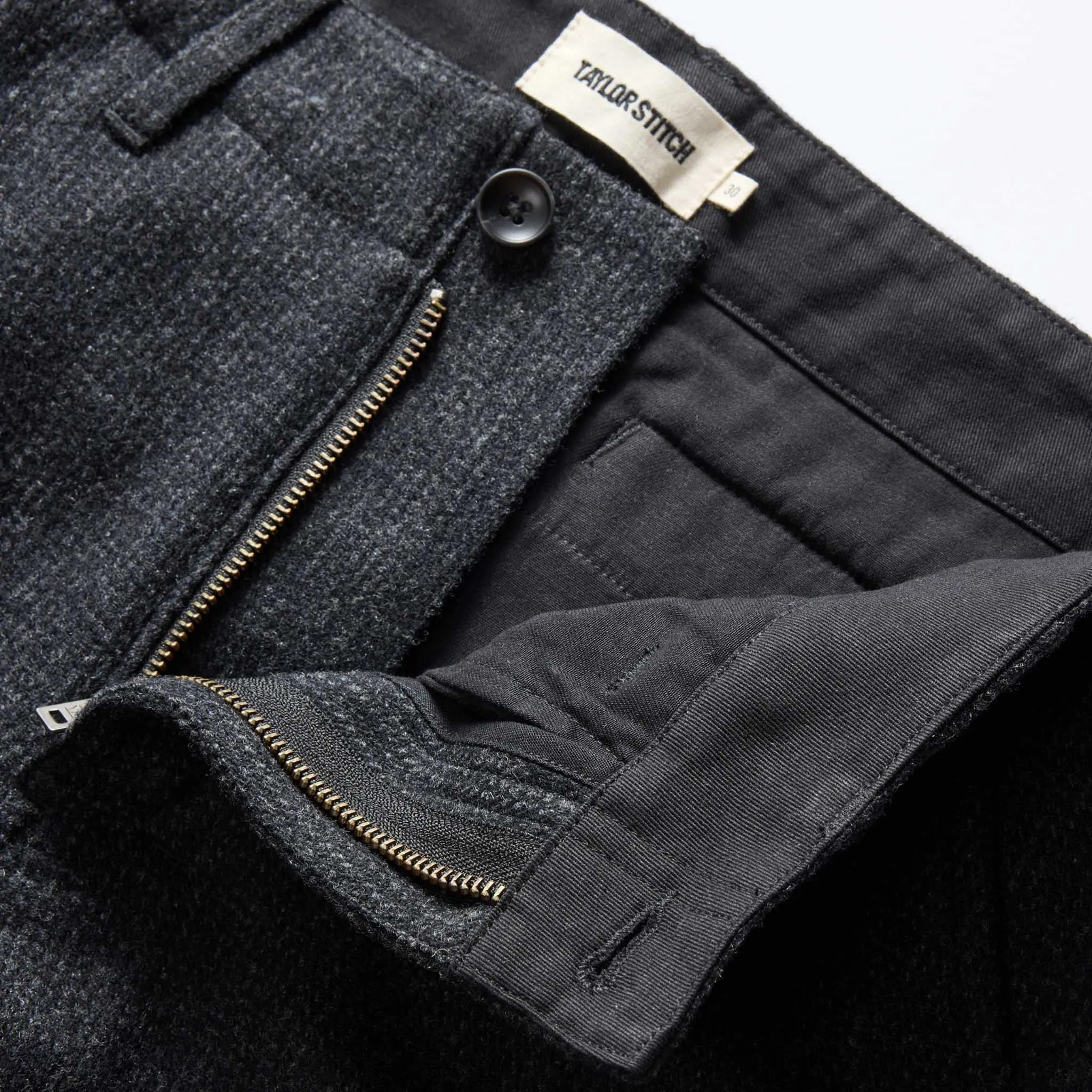 The Carnegie Pant | Heather Charcoal Wool | Taylor Stitch sold by Man Ready product image thumbnail 4