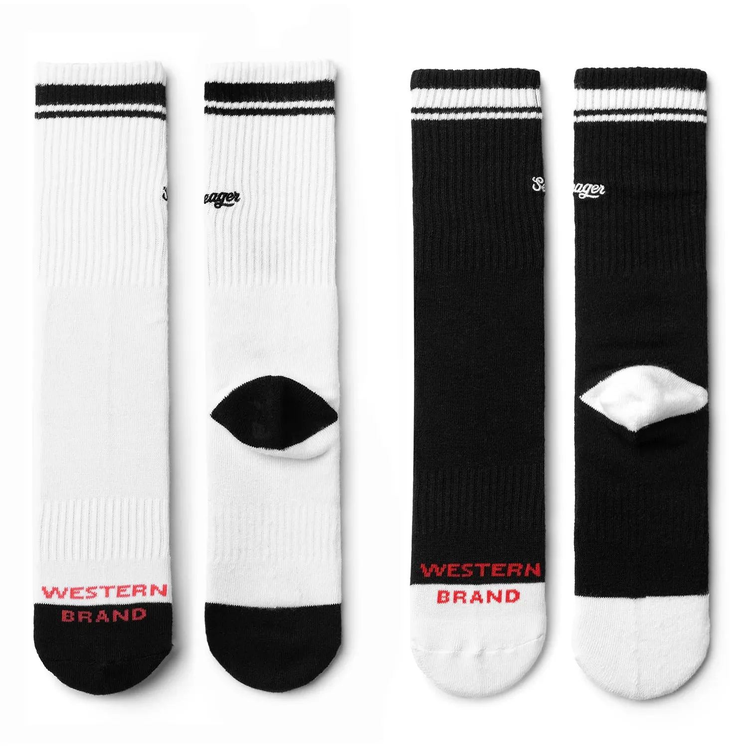 Daily Crew Socks | Black & White | Seager Co. sold by Man Ready product image thumbnail 2