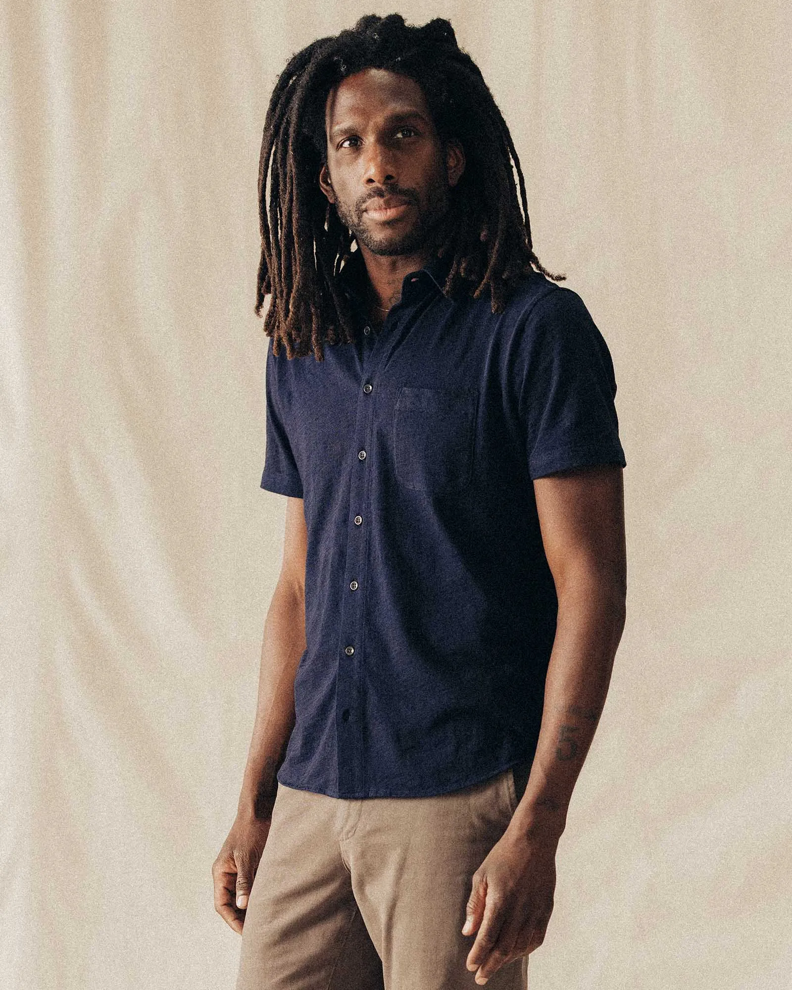 The Short Sleeve California | Rinsed Indigo Slub | Taylor Stitch sold by Man Ready product image thumbnail 4