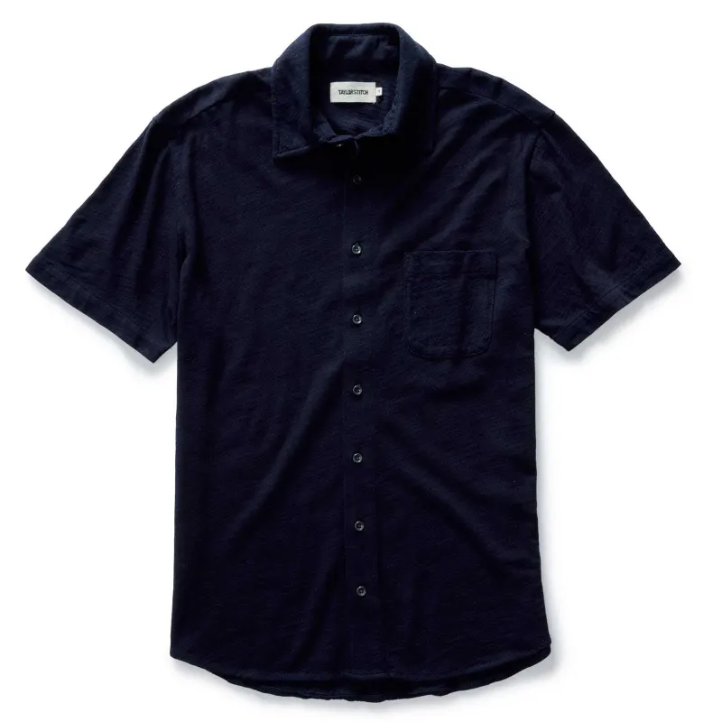 The Short Sleeve California | Rinsed Indigo Slub | Taylor Stitch sold by Man Ready