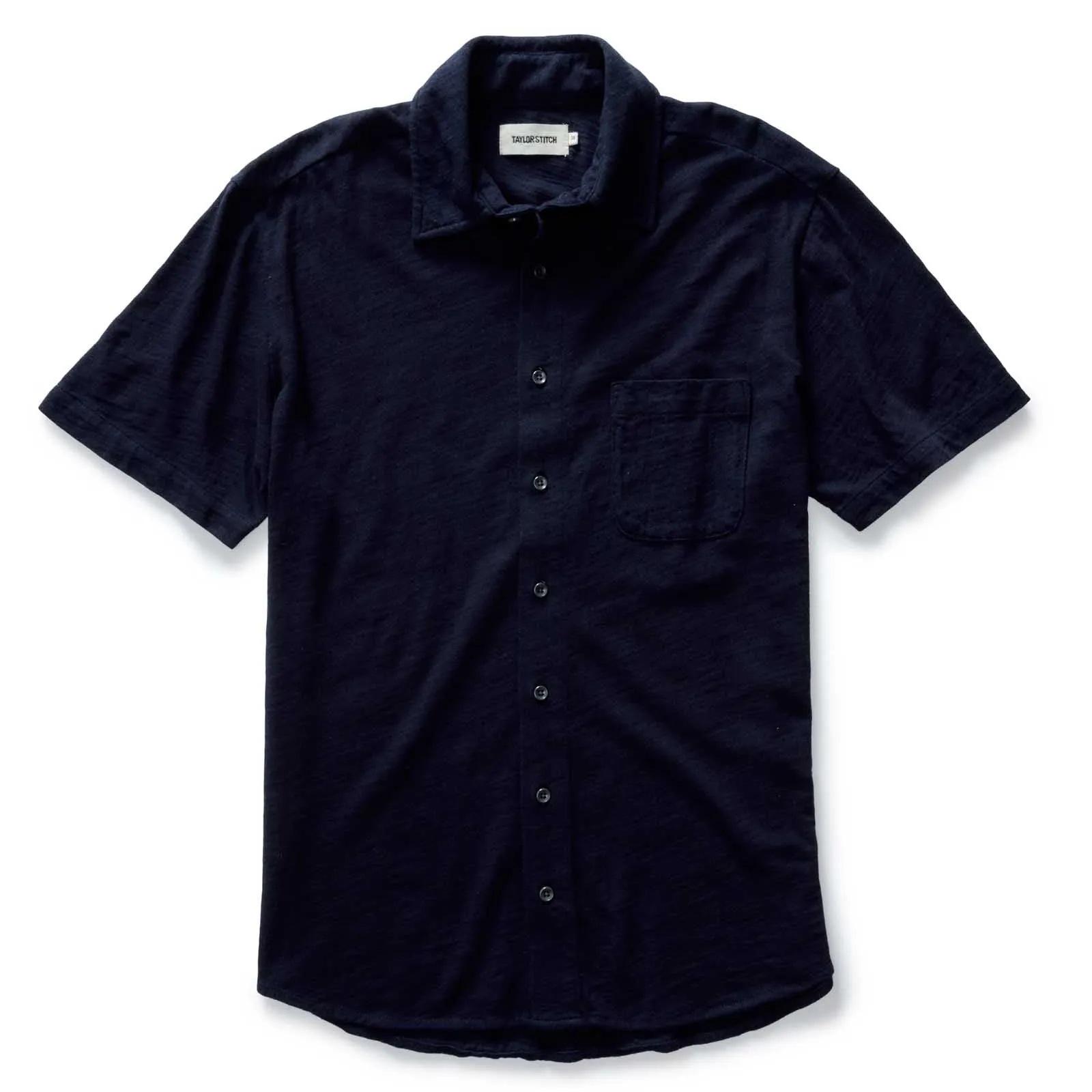 The Short Sleeve California | Rinsed Indigo Slub | Taylor Stitch sold by Man Ready