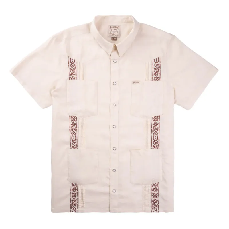 Caballero Guayabera | Vintage White | Sendero Provisions Co sold by Man Ready