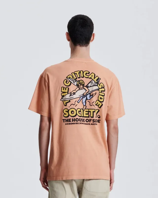 Cupid Tee | Dark Peach | Critical Slide made by Man Ready