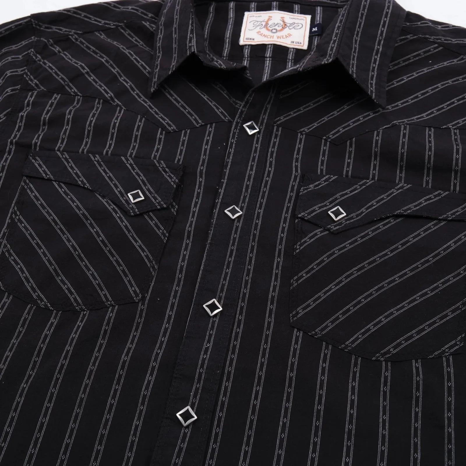 Calico S/S Shirt | Black Stripe | Freenote Cloth sold by Man Ready product image thumbnail 3
