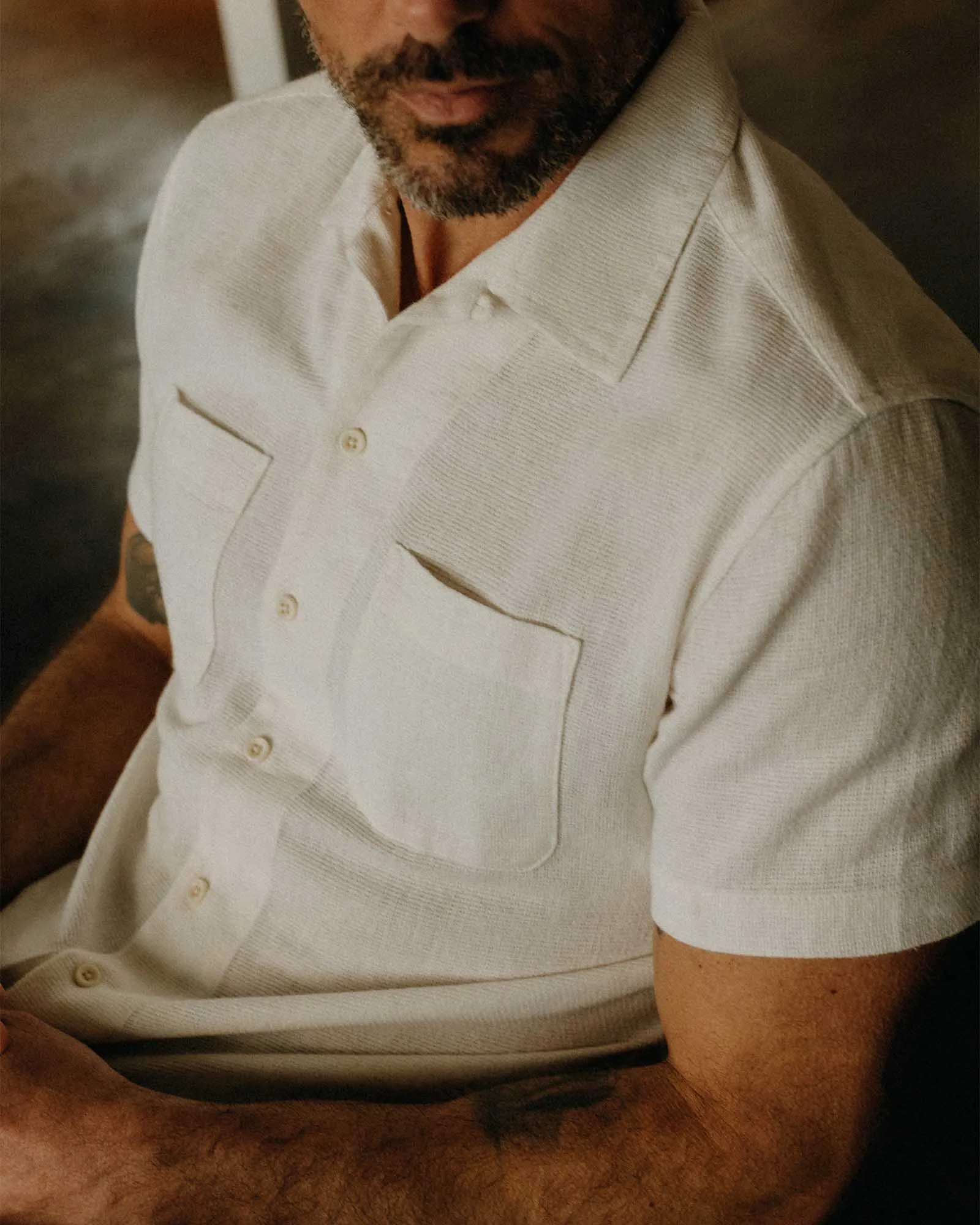 The Conrad Shirt | Vintage White Linen | Taylor Stitch sold by Man Ready product image thumbnail 2