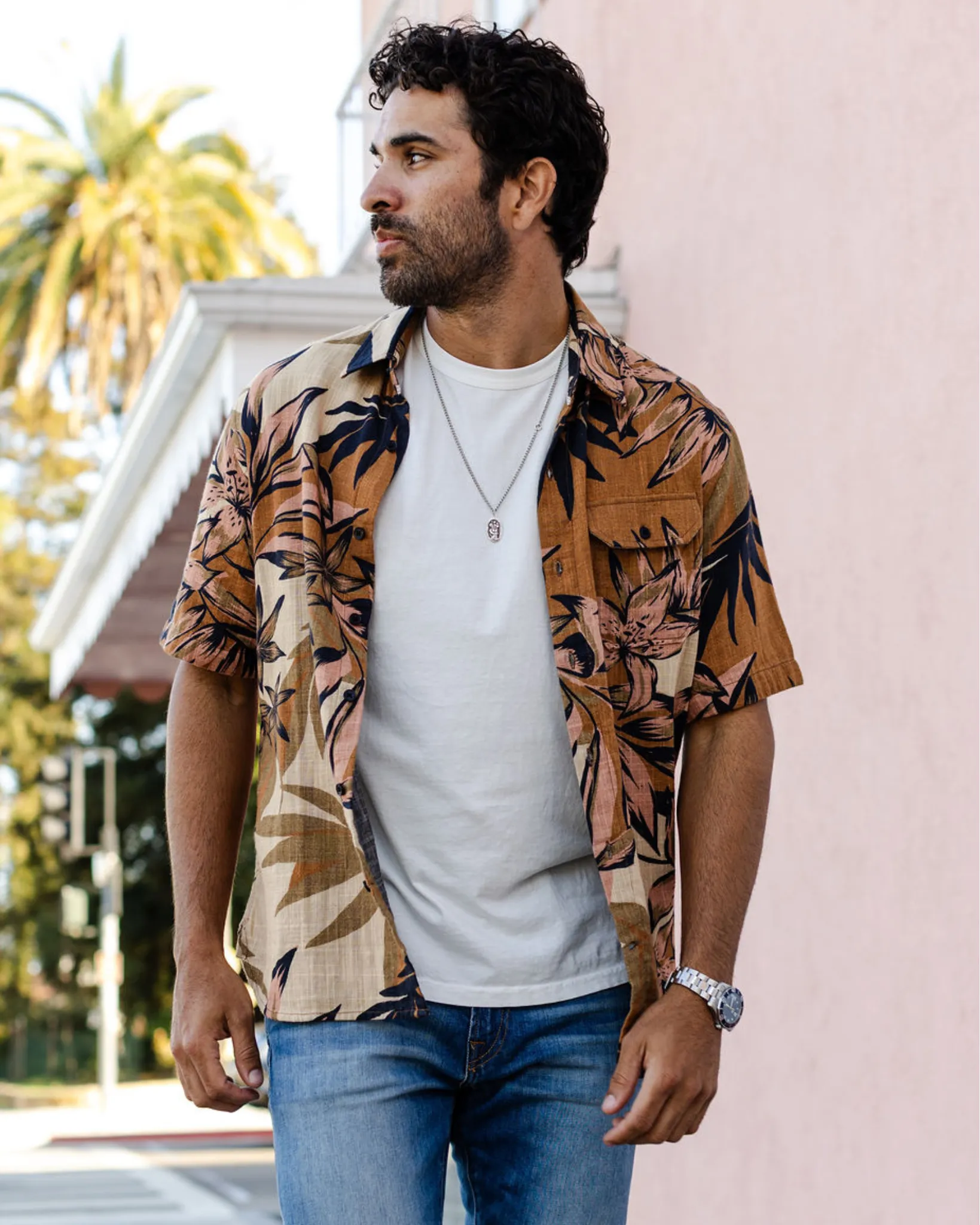 Double Gauze Camp Shirt | Camo | Ace Rivington sold by Man Ready product image thumbnail 3