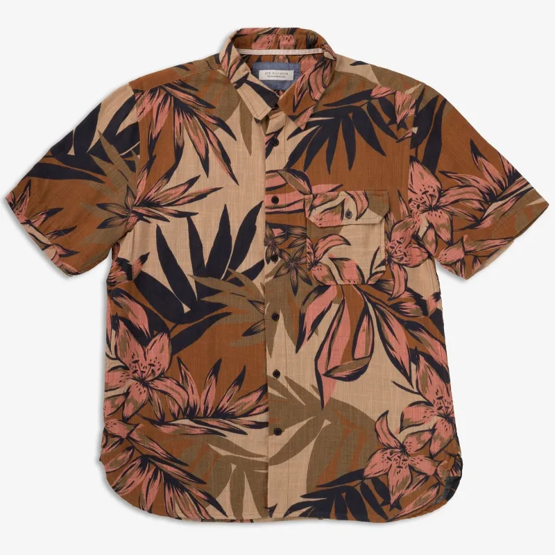 Double Gauze Camp Shirt | Camo | Ace Rivington sold by Man Ready