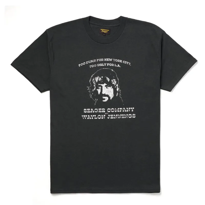 Dumb Ugly Tee | Vintage Black | Seager Co. x Waylon Jennings sold by Man Ready
