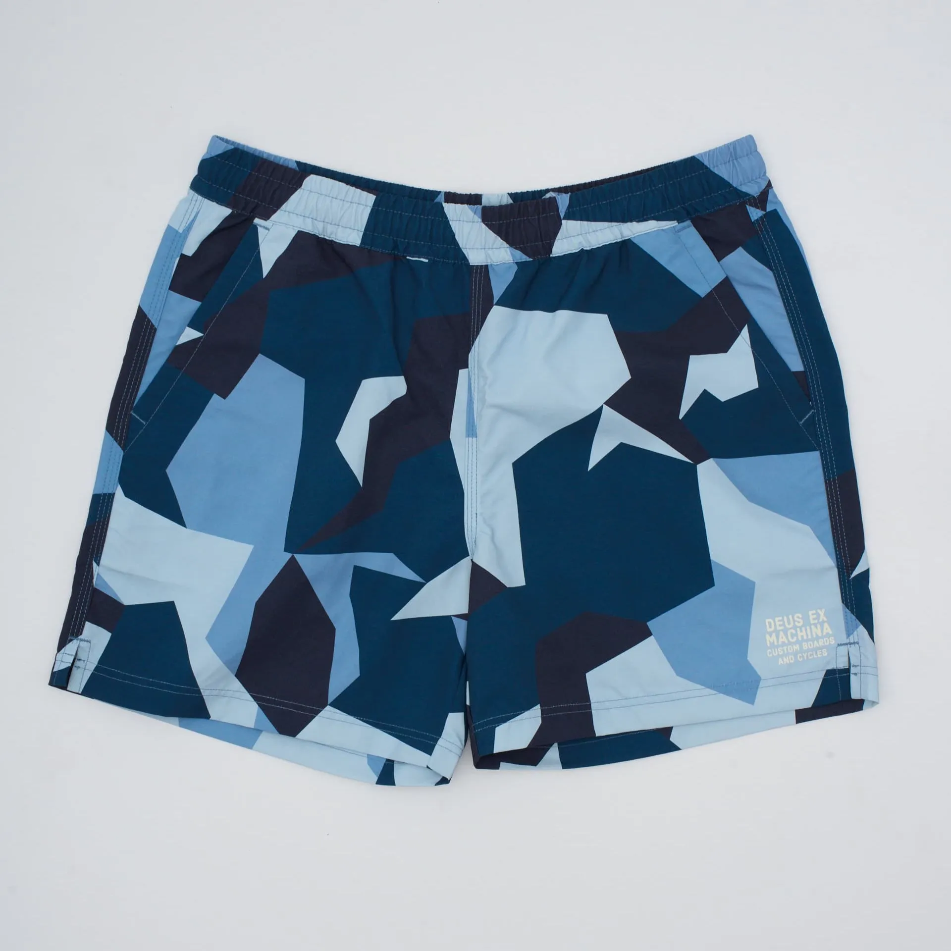 Service Swim Short | Blue Camo | Deus Ex Machina sold by Man Ready