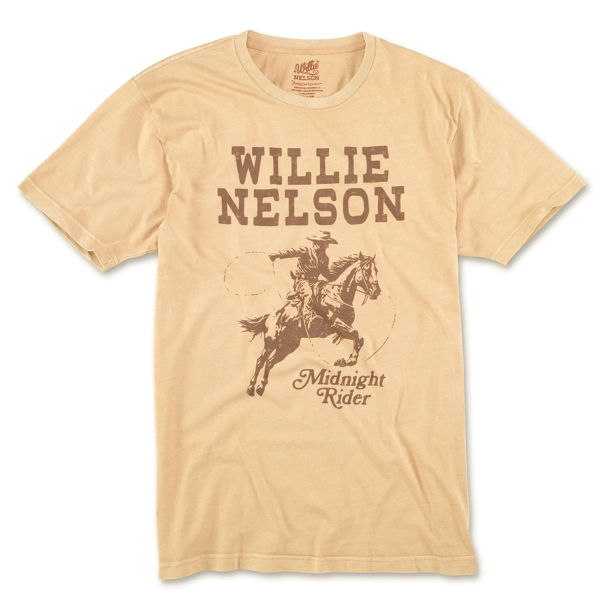 Red Label Pigment Shirt | Willie Nelson | American Needle sold by Man Ready