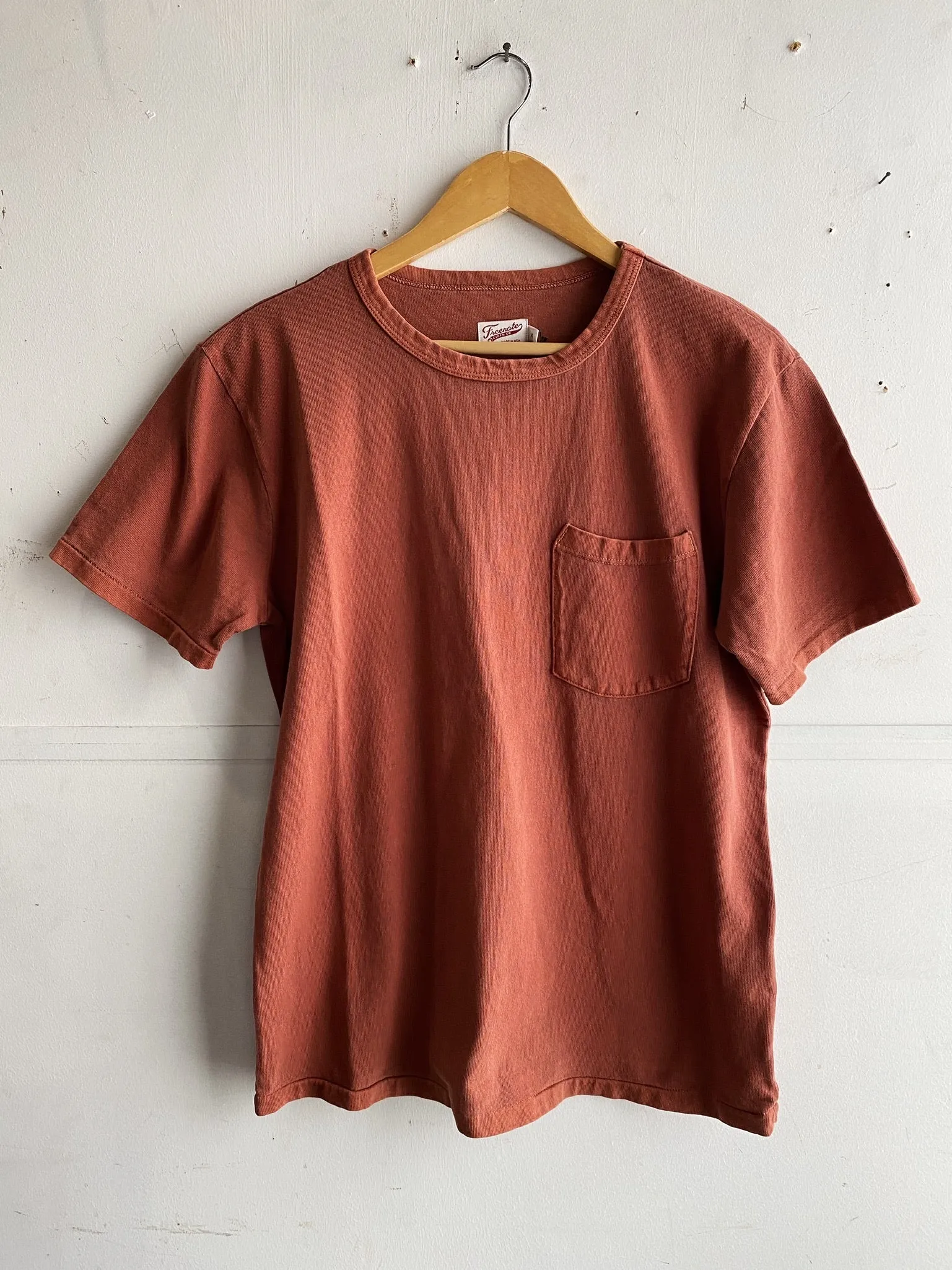 13 oz Shifter Tee | Rust | Freenote Cloth sold by Man Ready