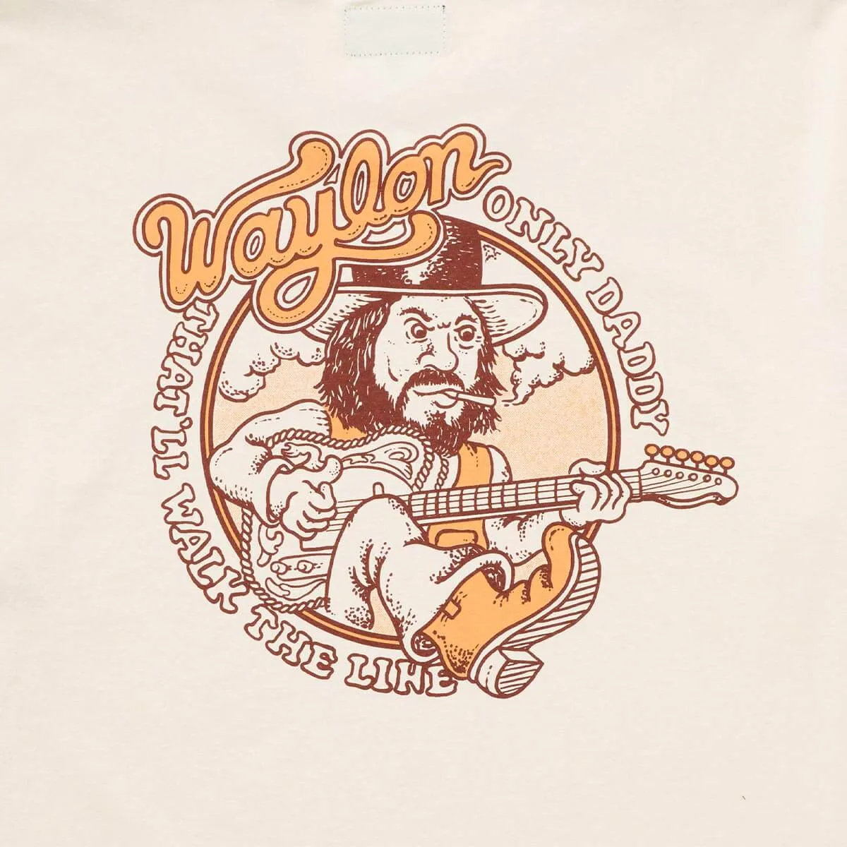 Only Daddy That'll Walk the Line Tee | Vintage White | Seager Co. x Waylon Jennings sold by Man Ready product image thumbnail 3