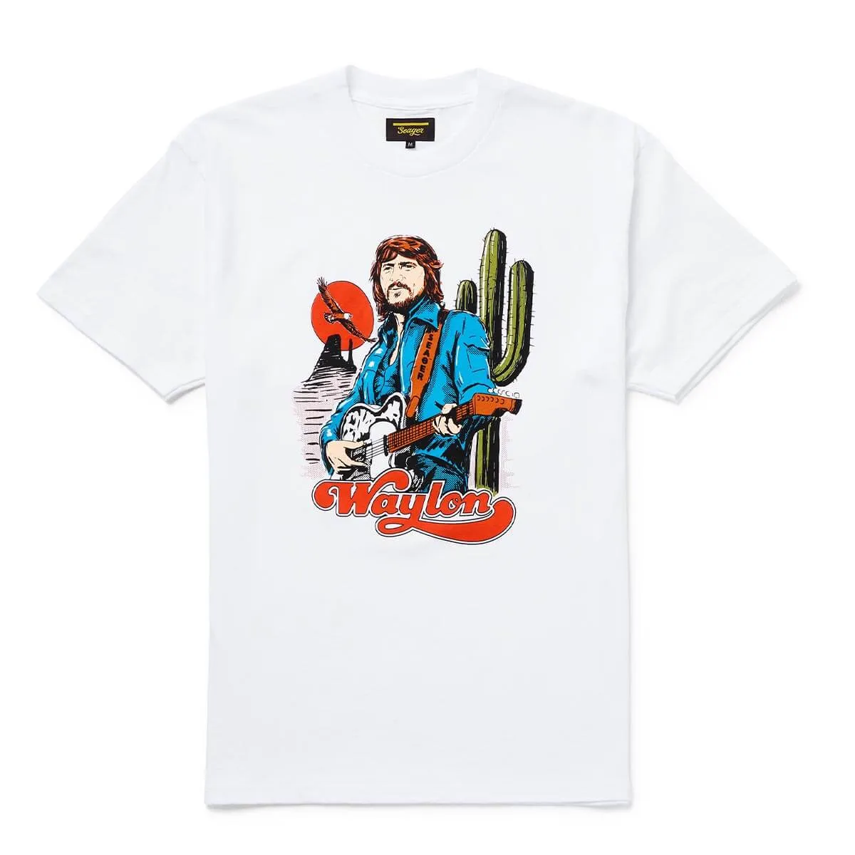 Waylon Tee | White | Seager Co. x Waylon Jennings sold by Man Ready
