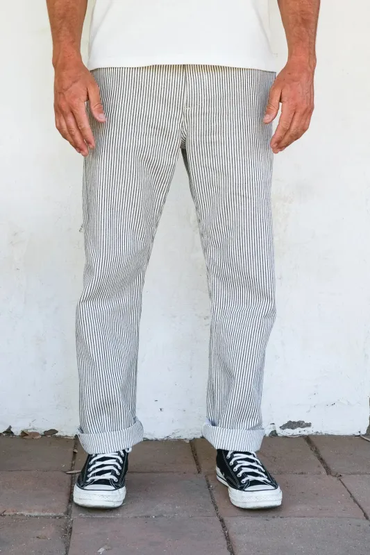 Deck Pant | Navy Stripe | Freenote Cloth sold by Man Ready