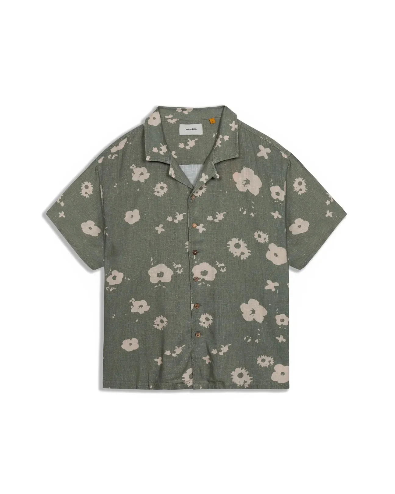 Splatter Resort Shirt | Green | Critical Slide sold by Man Ready