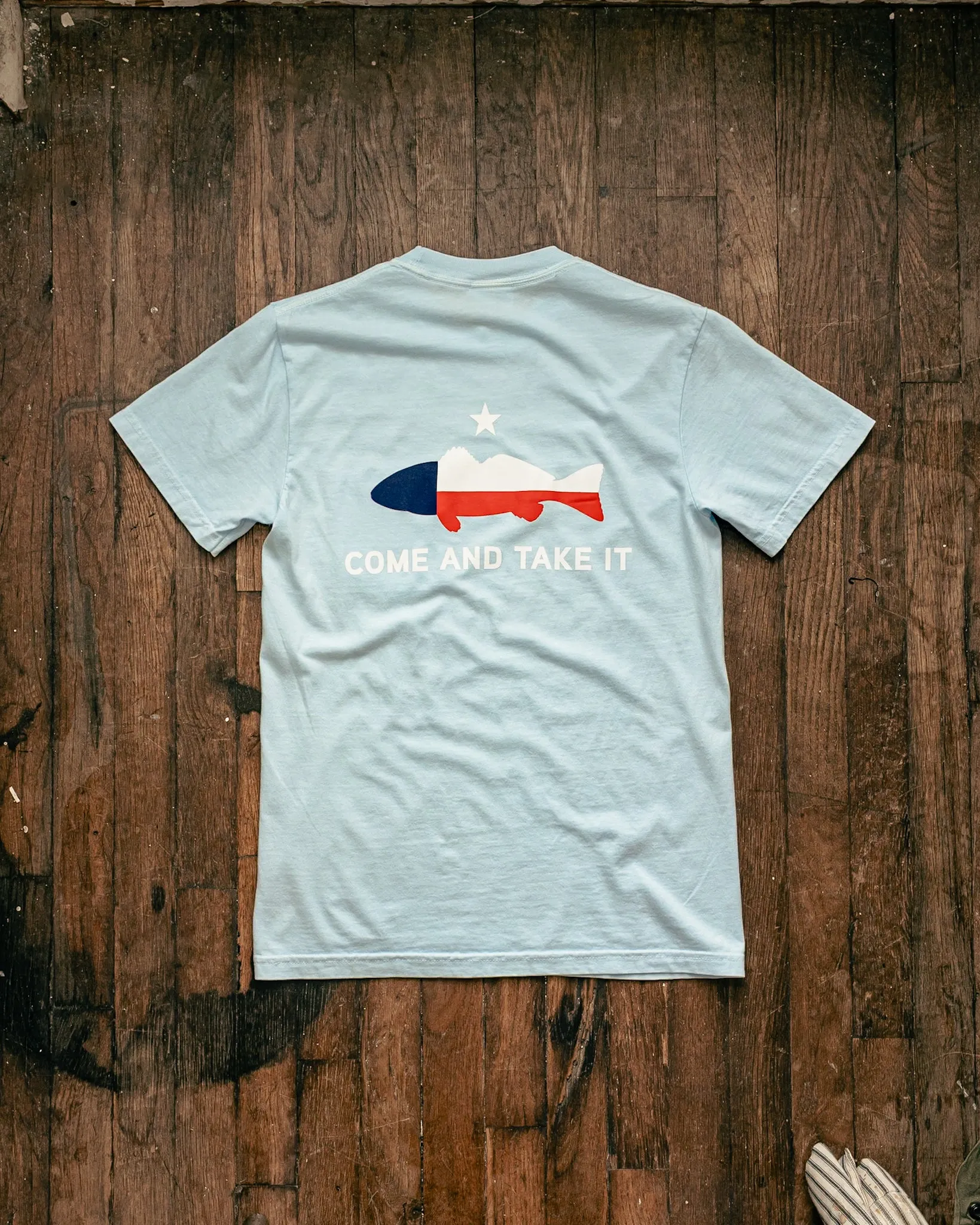 Graphic Pocket Tee | Come and Take It | Hydrangea Blue | Manready Mercantile sold by Man Ready