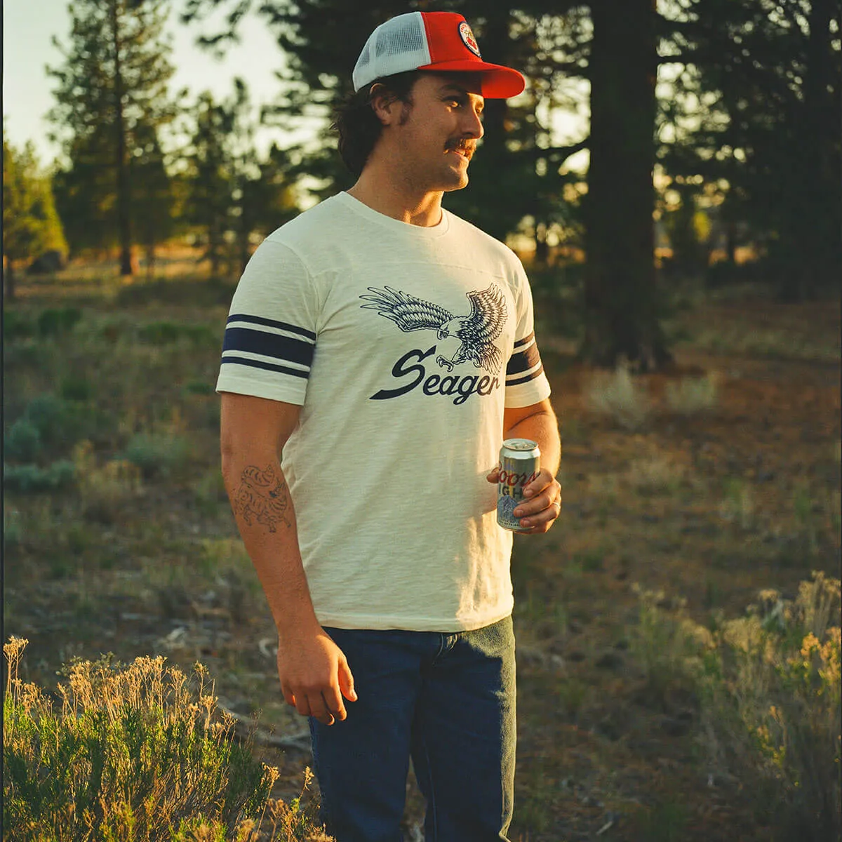Riggins Crew Tee | White | Seager Co. sold by Man Ready product image thumbnail 4