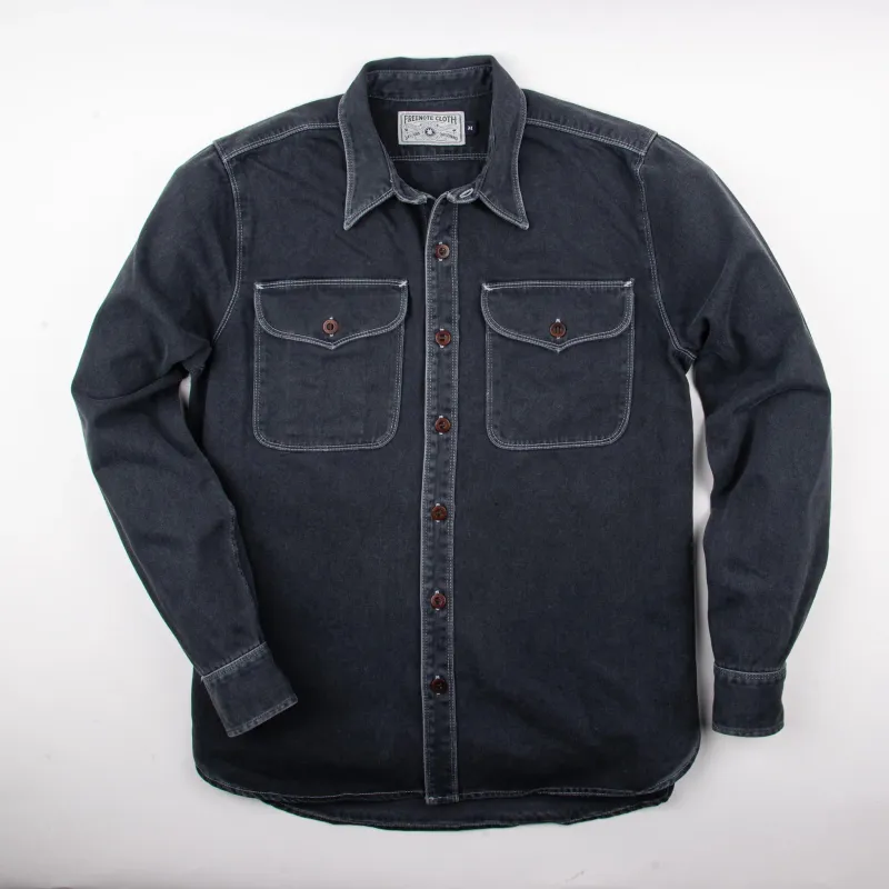 Utility Shirt | Charcoal | Freenote Cloth sold by Man Ready