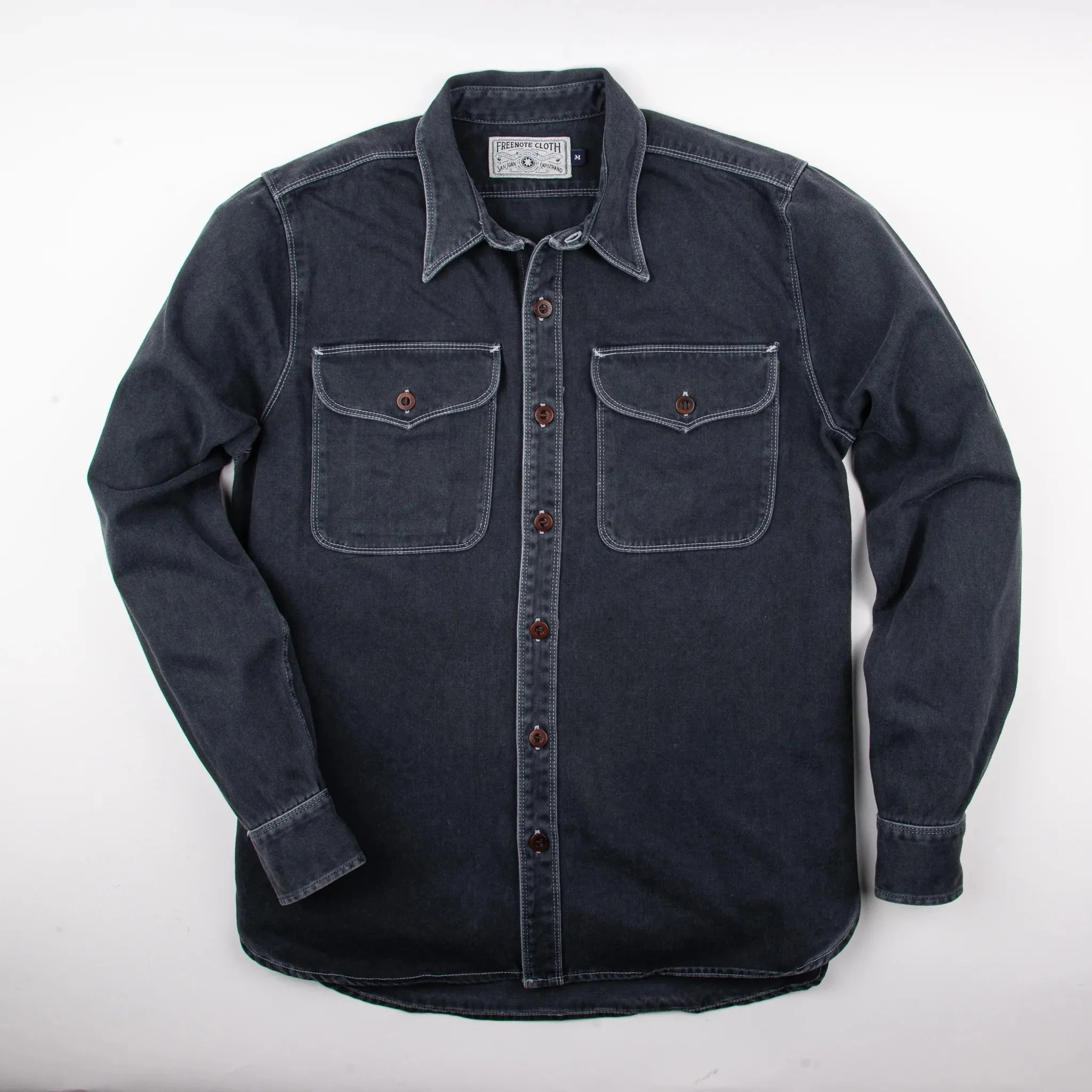 Utility Shirt | Charcoal | Freenote Cloth sold by Man Ready