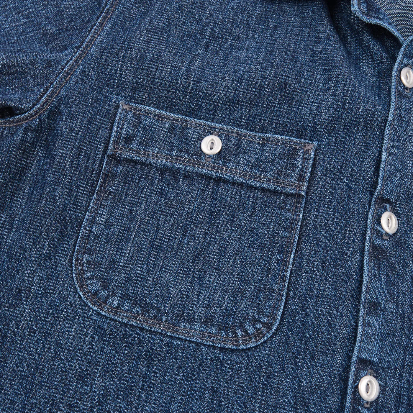 Dayton S/S Shirt | Indigo | Freenote Cloth sold by Man Ready product image thumbnail 3