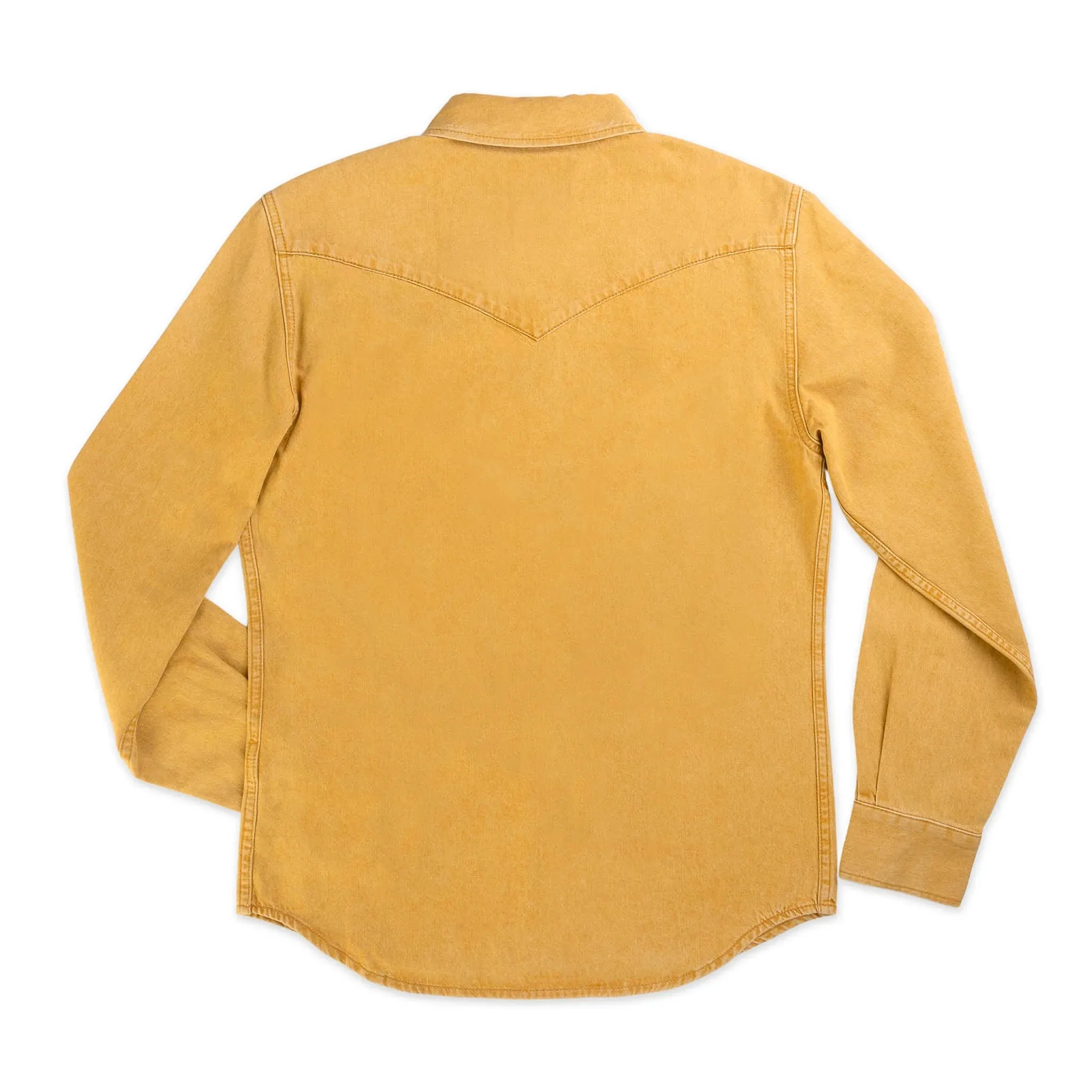 Wyatt Pearl Snap Denim Shirt | Faded Gold | Sendero Provisions Co sold by Man Ready product image thumbnail 2