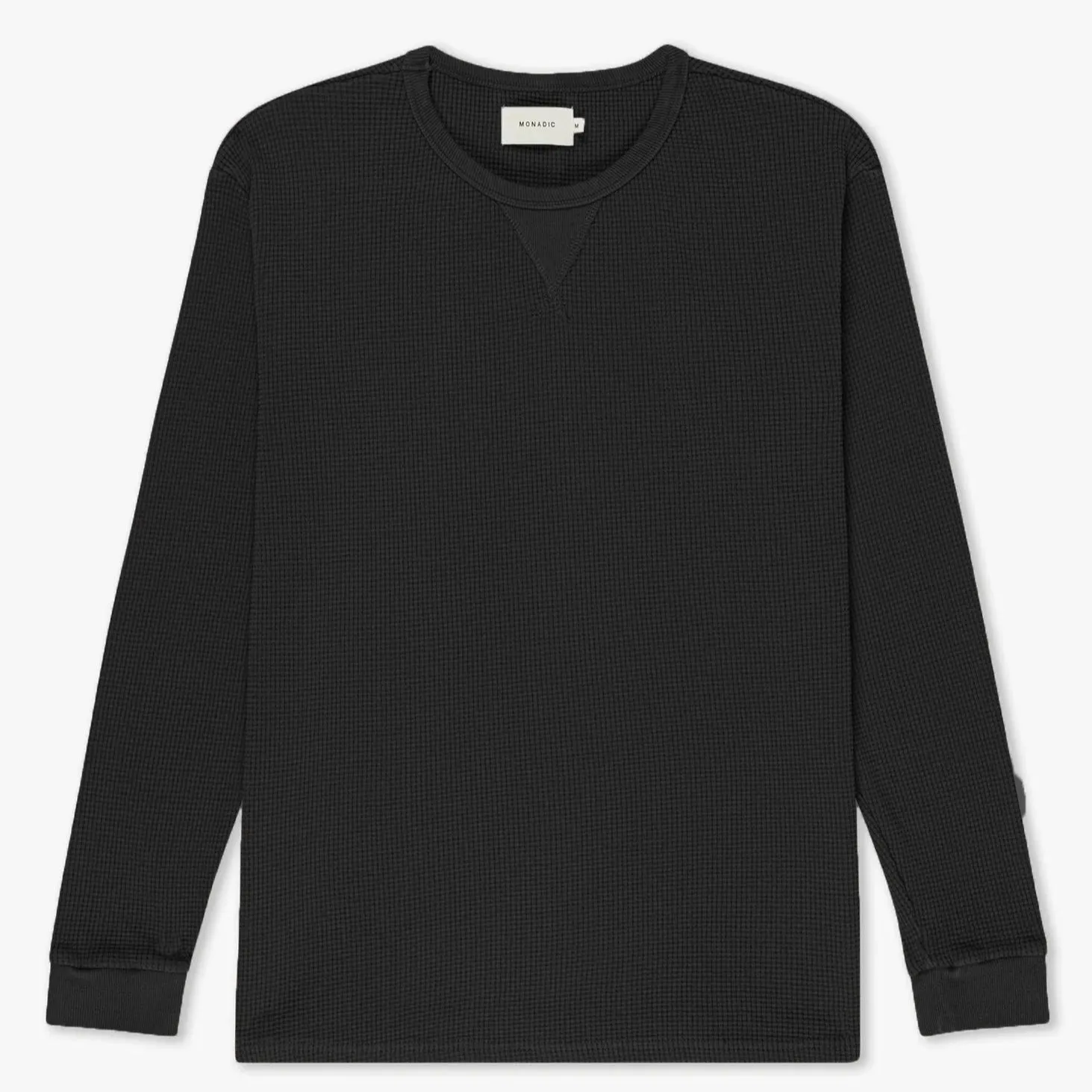 Waffle Knit Thermal | Black | Monadic Clothing sold by Man Ready